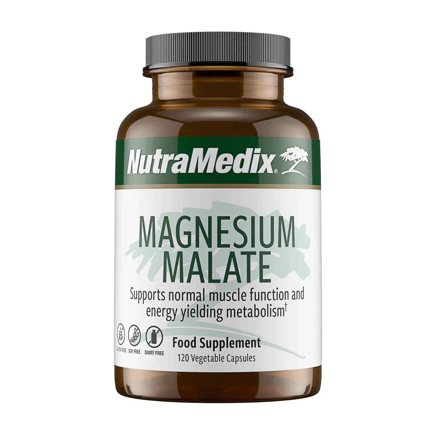 NutraMedix Magnesium Malate Kapseln: Unterstützt normale Muskelfunktion und Energiestoffwechsel. 120 vegetarische Kapseln.