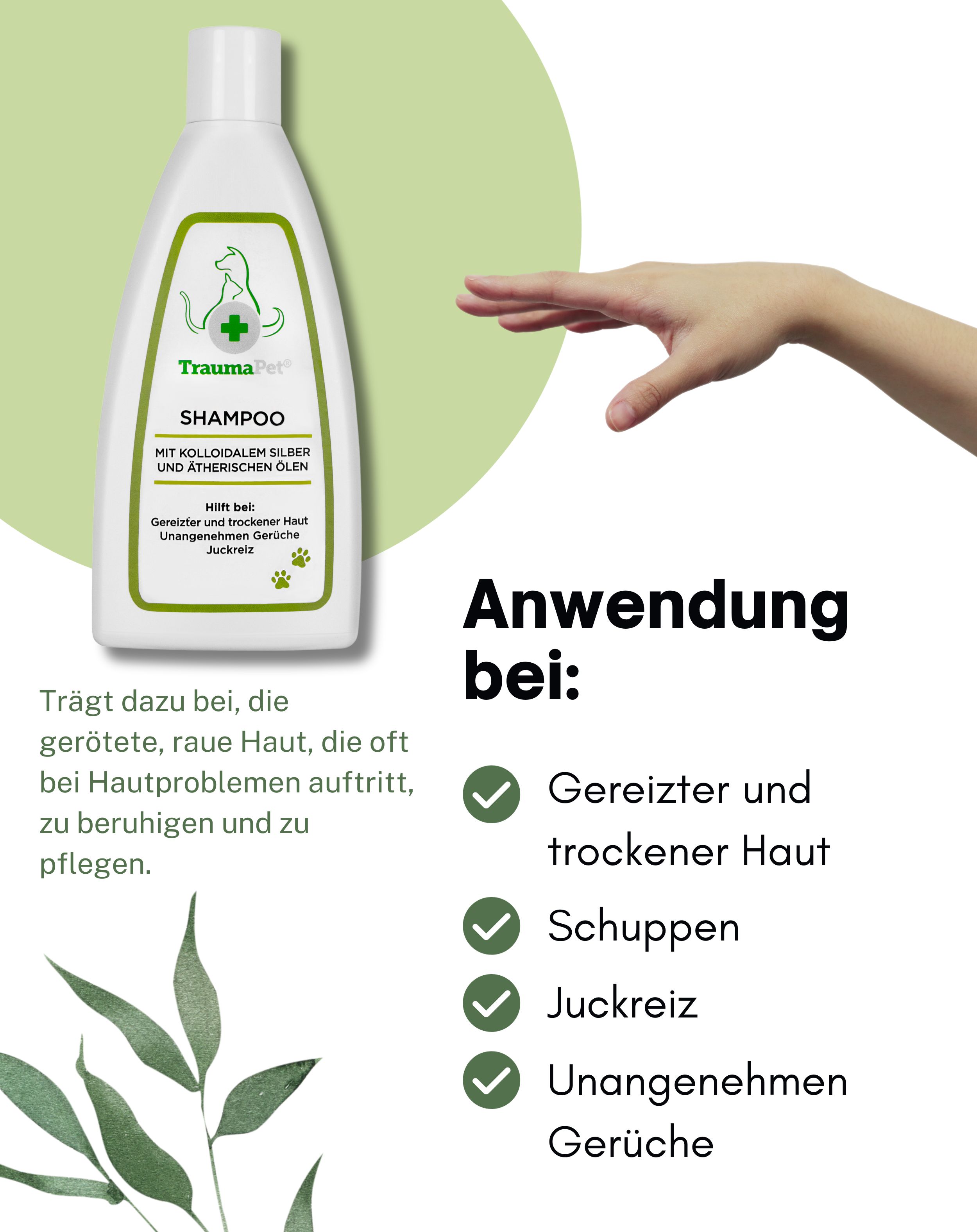 TraumaPet Shampoo mit kolloidalem Silber und ätherischen Ölen für Hunde Katzen 200 ml