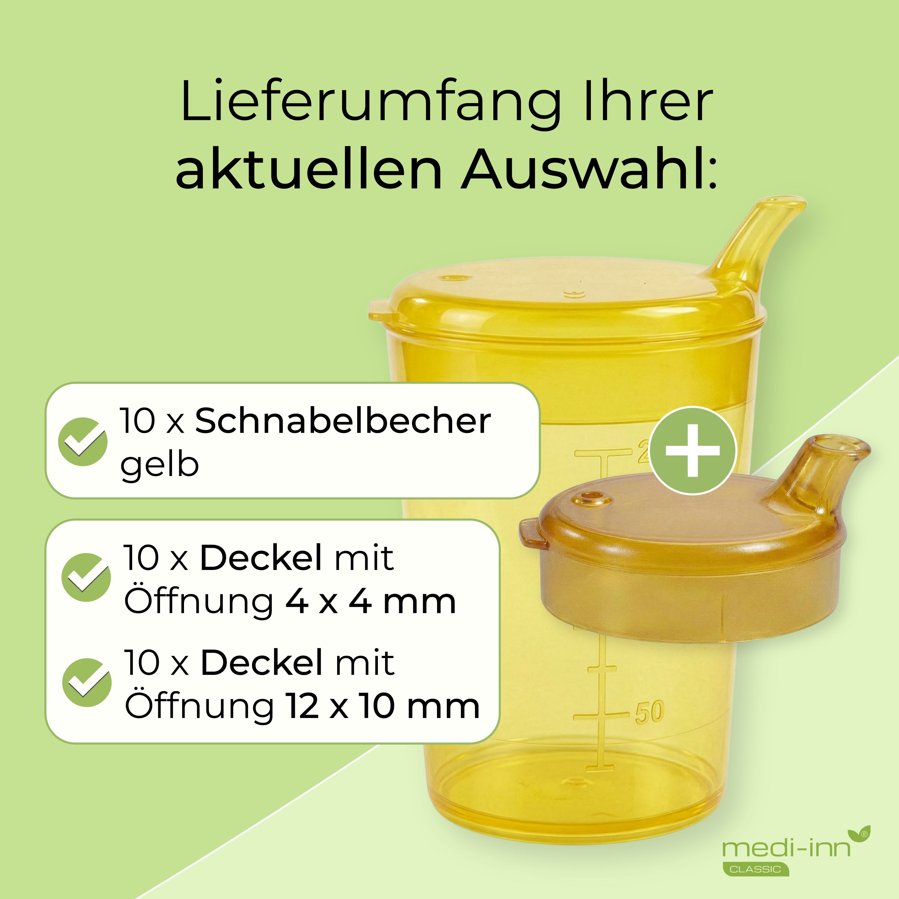 Medi-Inn Schnabelbecher Set Unterteile + Deckel
