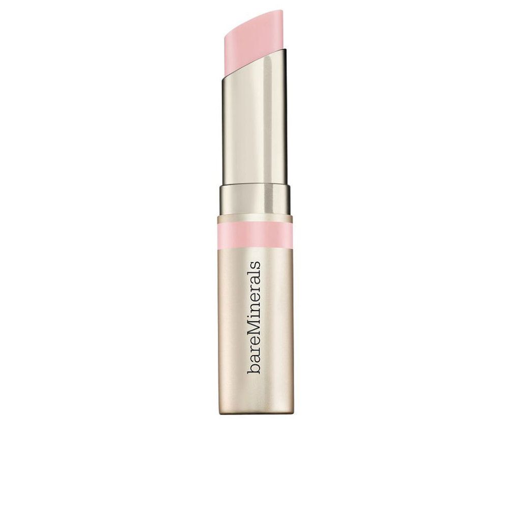 Lippenbalsam in metallischer Hülse. Rosa Lippenstiftspitze. Marke: bareMinerals.