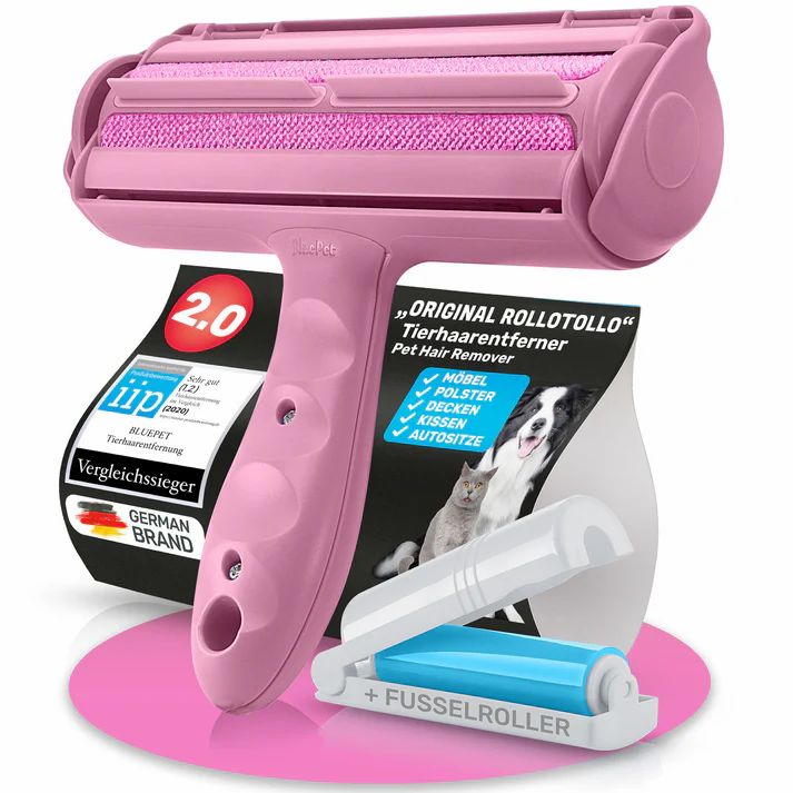 BluePet RolloTollo Tierhaarentferner inkl. wiederverwendbarer Mini Fusselroller