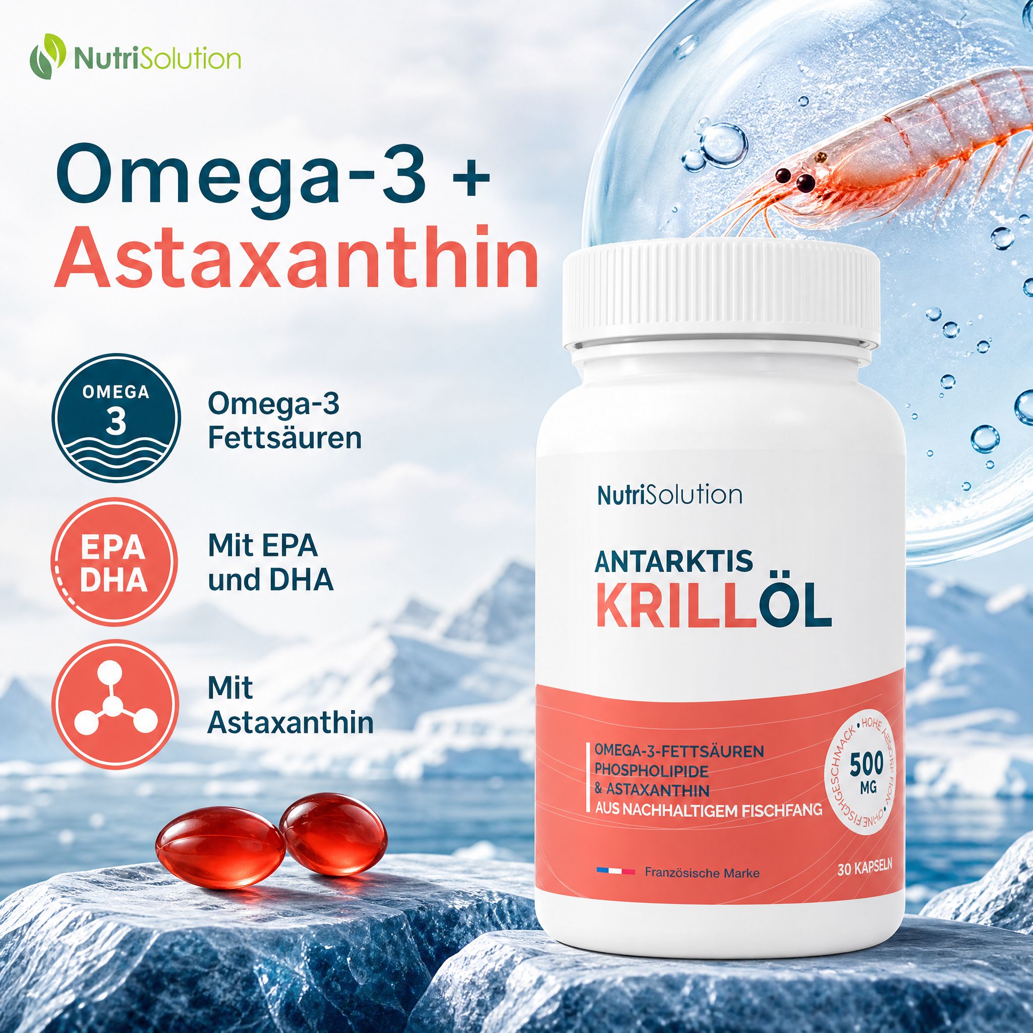 NutriSolution Antarktis Krillöl