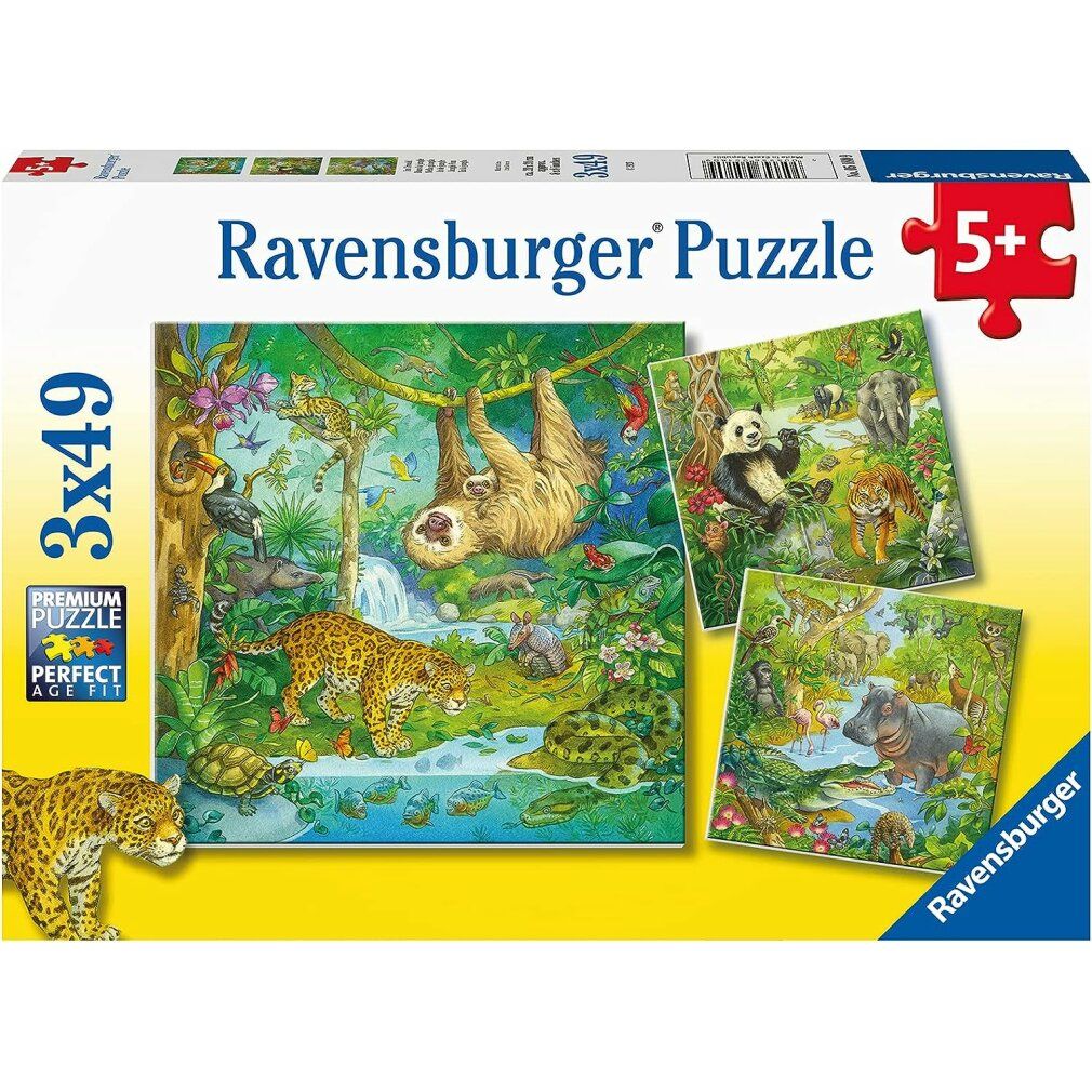 ravensburger Puzzle Dschungeltiere 3x49 Teile