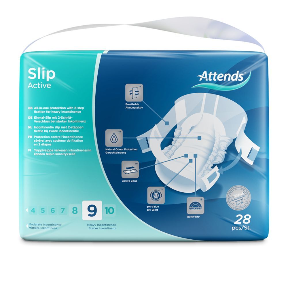 Attends Slip Active 9 Large (4x28 Stk.)