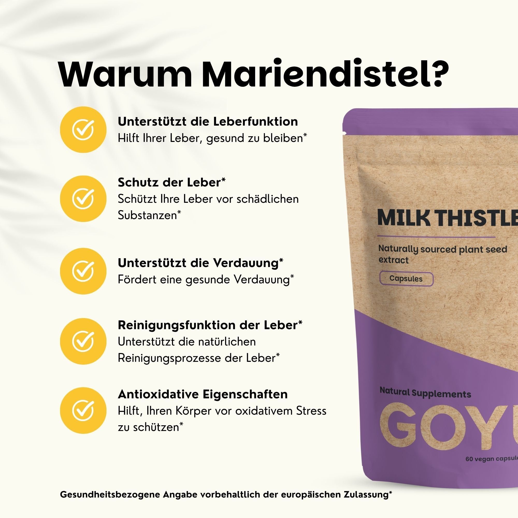 Kundenbewertung: 4,7/5 Sterne. Milchdistel-Extrakt Kapseln.
