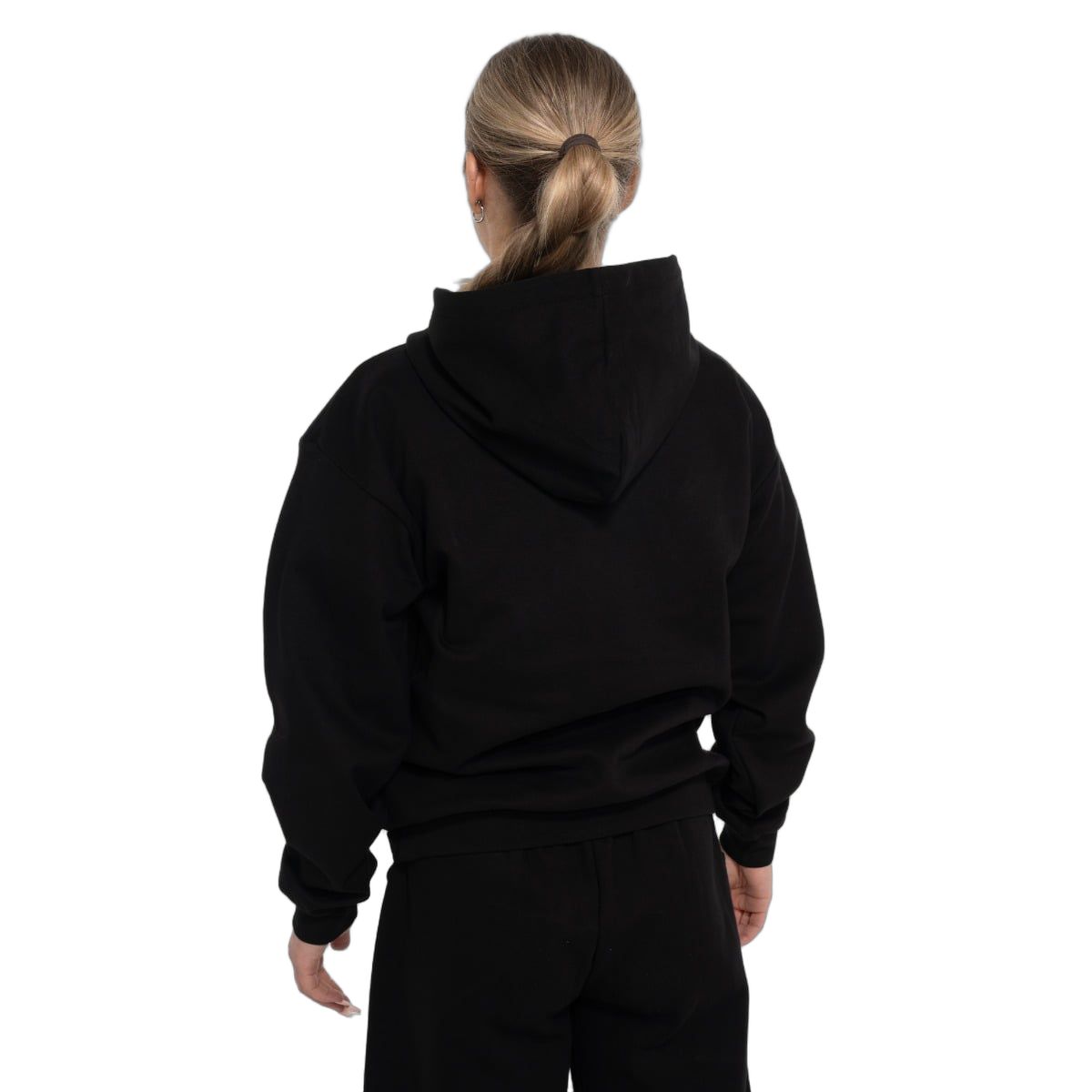 GymBeam Hoodie Damen oversize mit Kapuze und Taschen in Schwarz