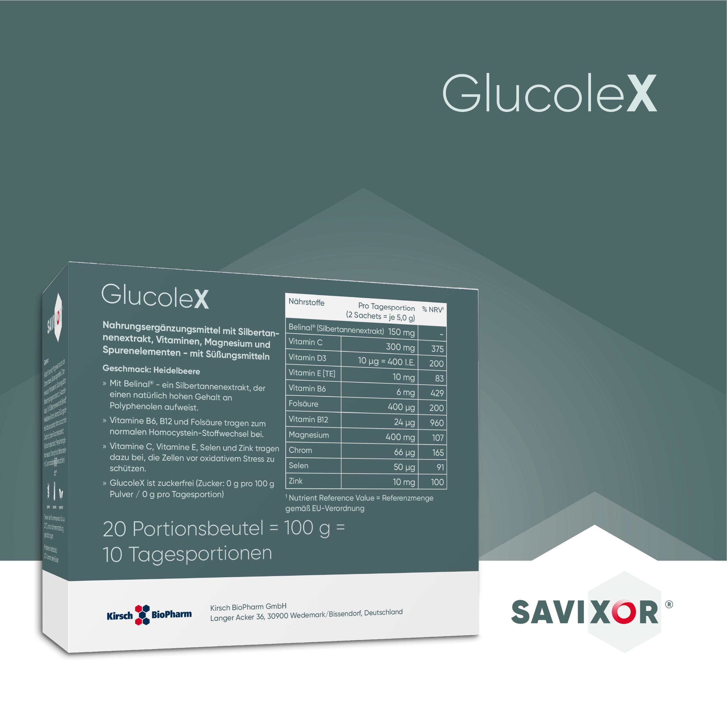 Savixor GlucoleX Vitamin-Komplex pulver, Sachet