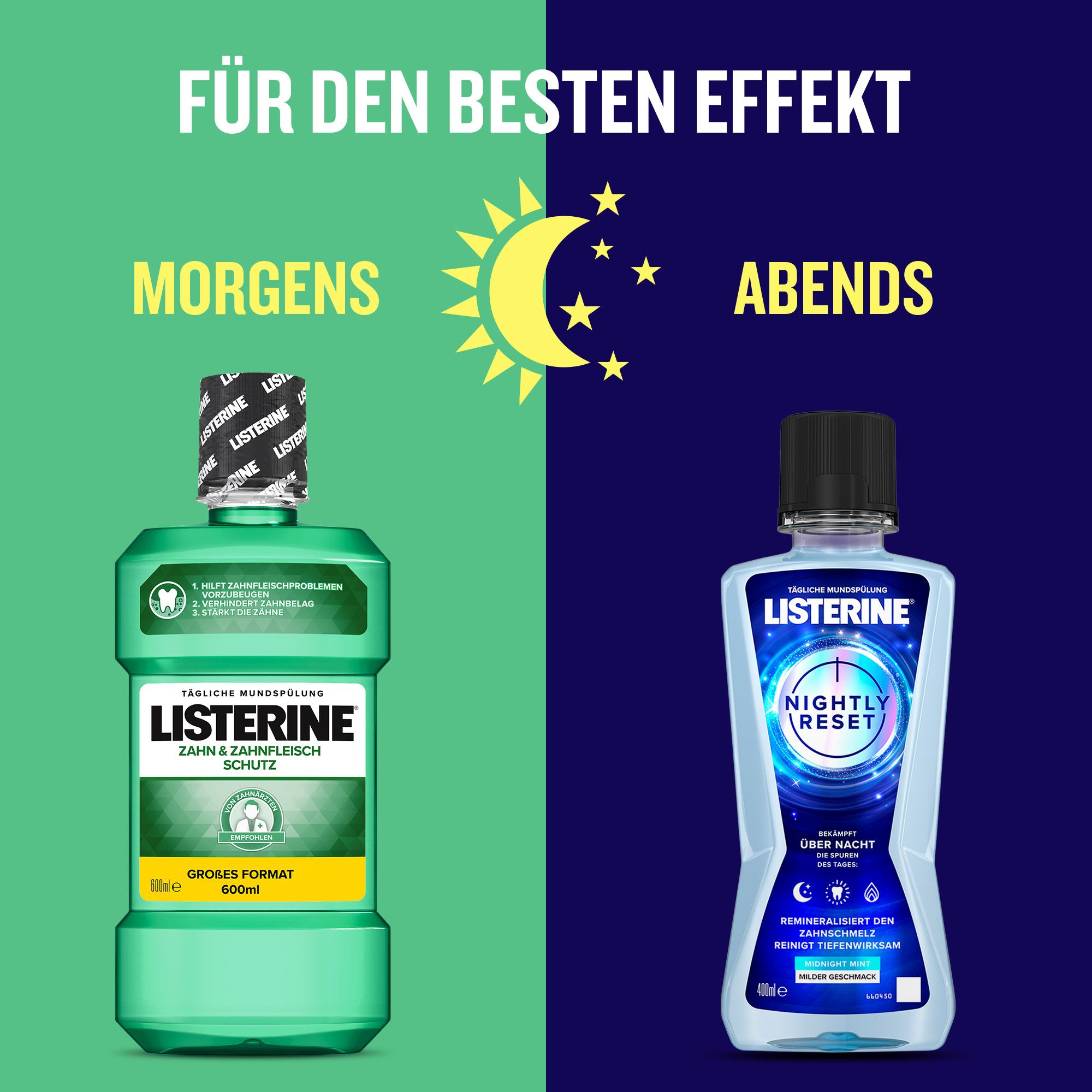 Listerine - 5tlg. Set "Zahn- und Zahnfleischschutz & Nightly Reset"