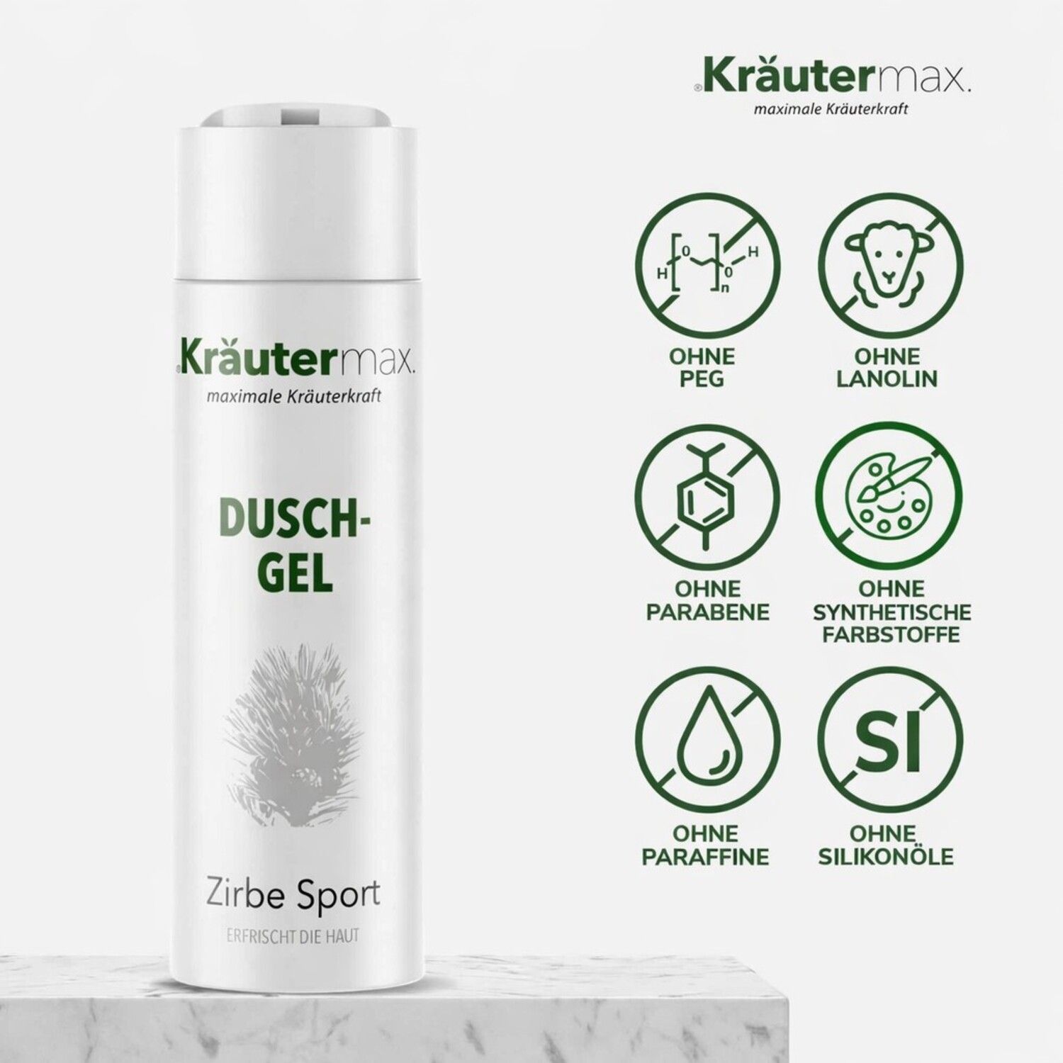 Kräutermax Duschgel Zirbe Sport