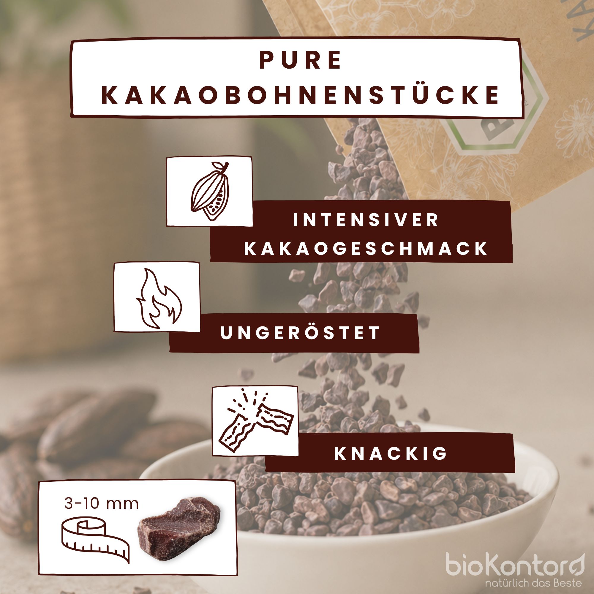 bioKontor Kakaonibs ungeröstet
