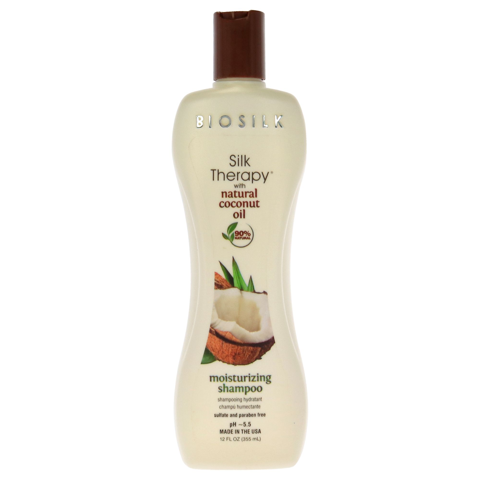 Silk Therapy with Organic Coconut Oil Moisturizing Shampoo by Biosilk for Unisex 354,89 ml
