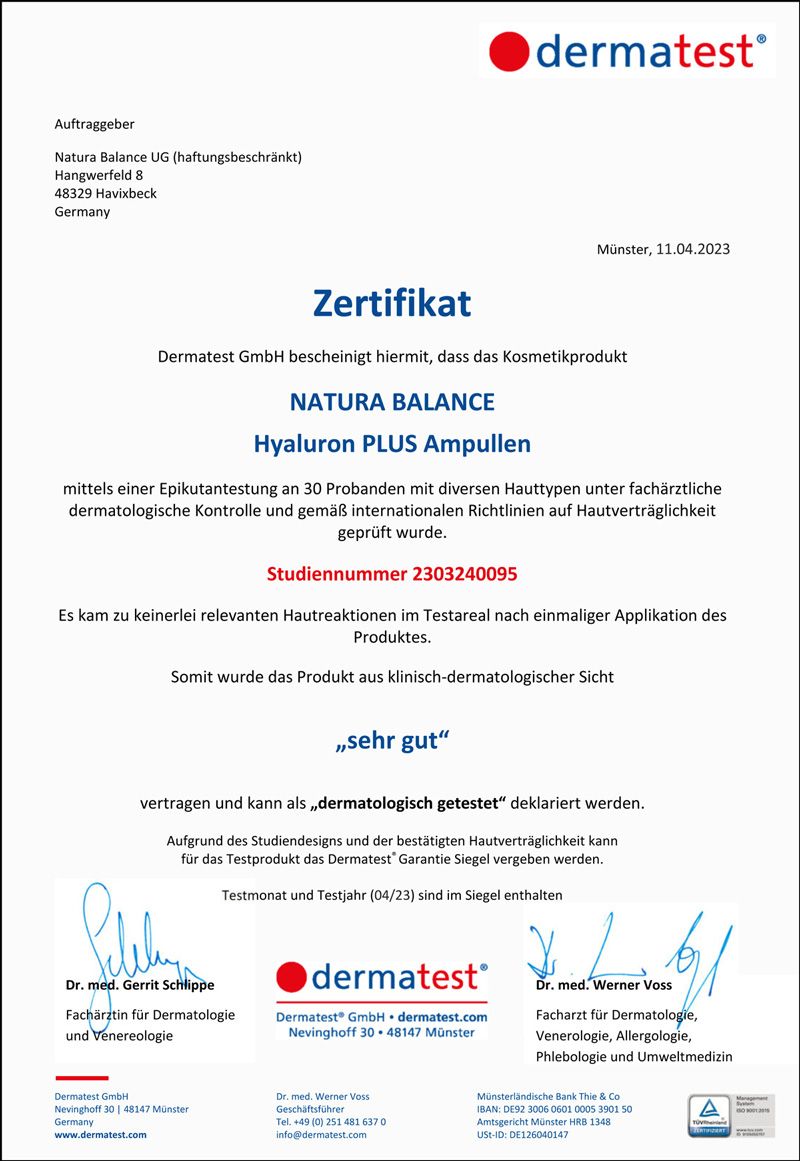 Natura Balance Hyaluron Plus Serum Ampulen