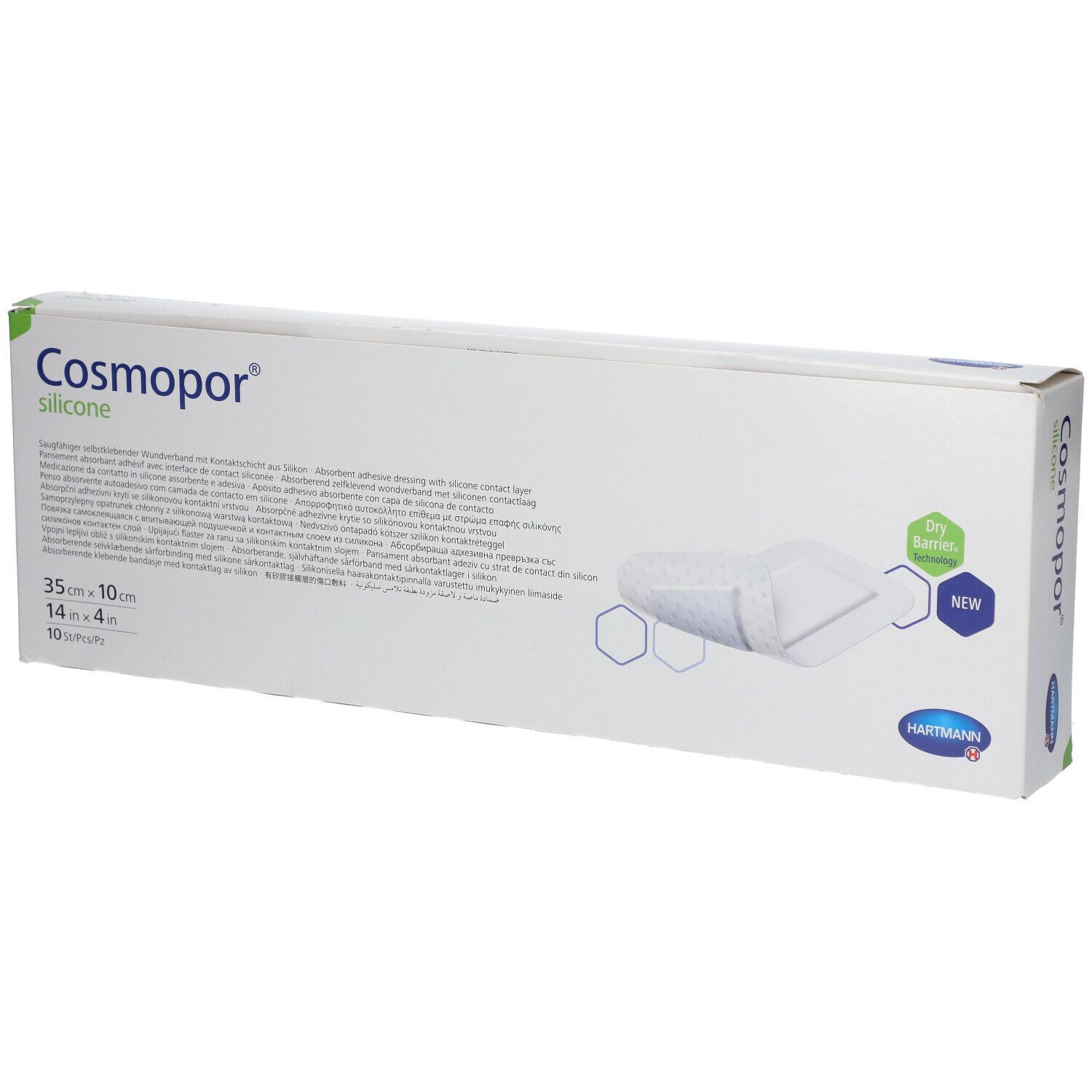 Cosmopor silicone Wundverband 10x35 cm 10 St Verband