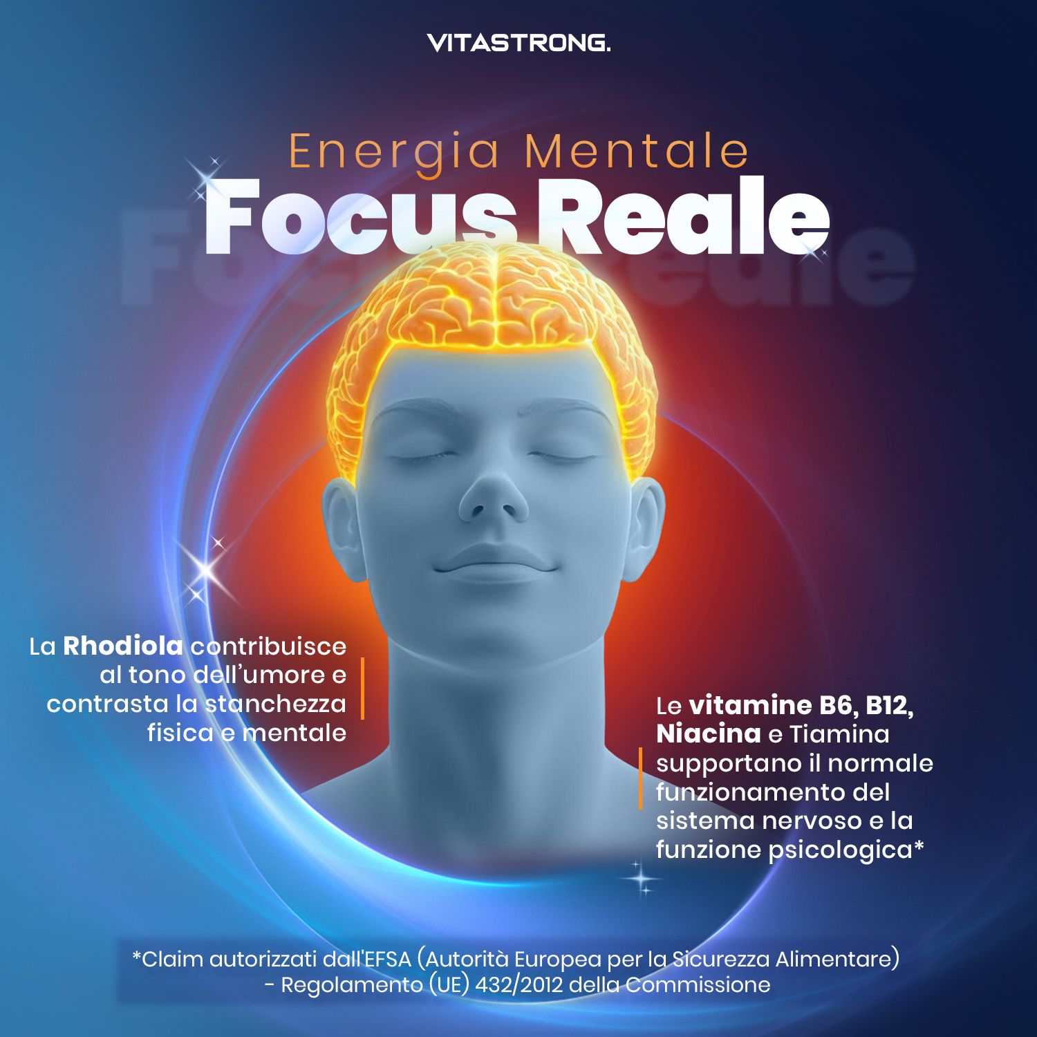 Vitastrong Brainstrong - 30 Kapseln, Fokus und Energie ohne Koffein