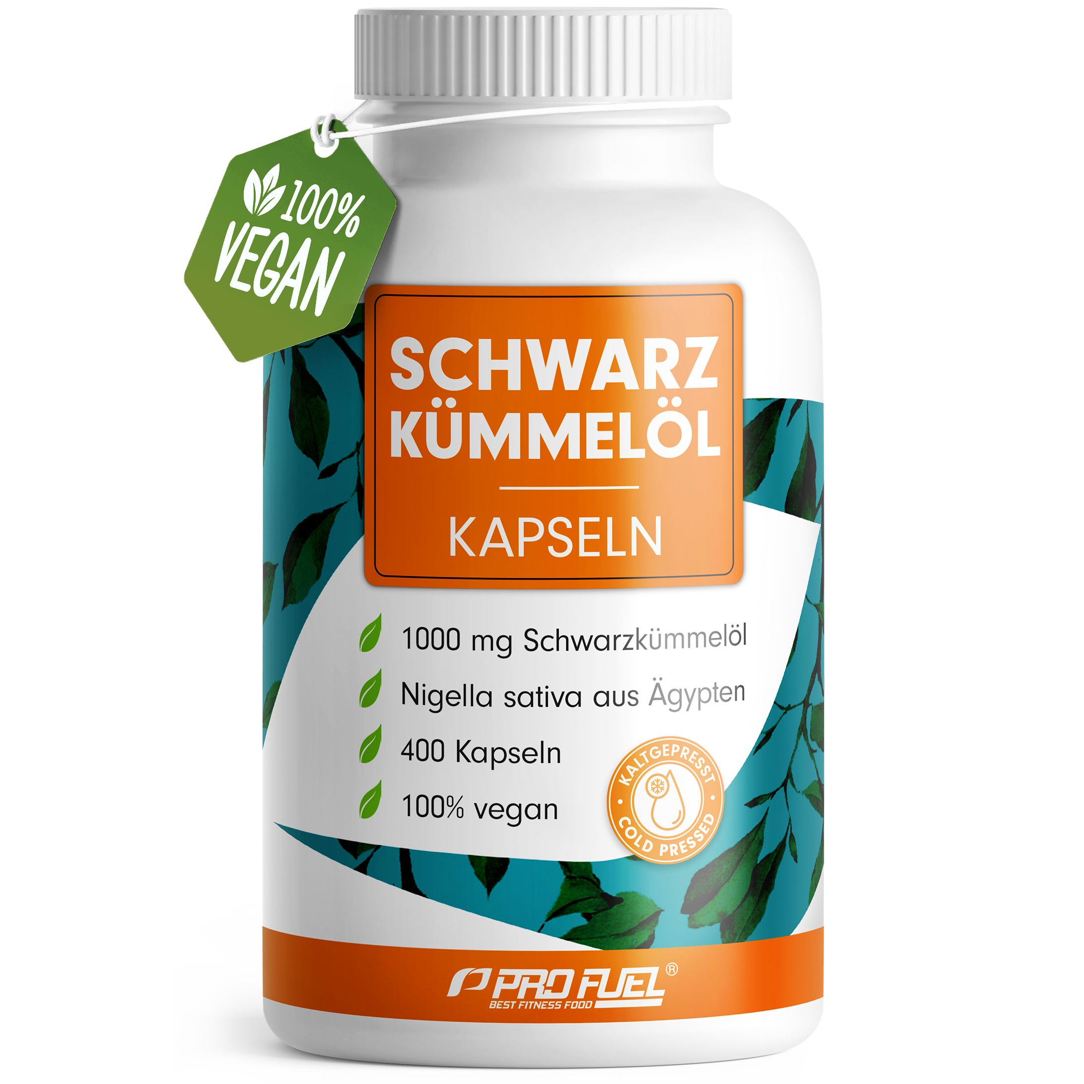 ProFuel - Schwarzkümmelöl Kapseln Vegan, 1000mg ägyptisches pro Tag 400 St