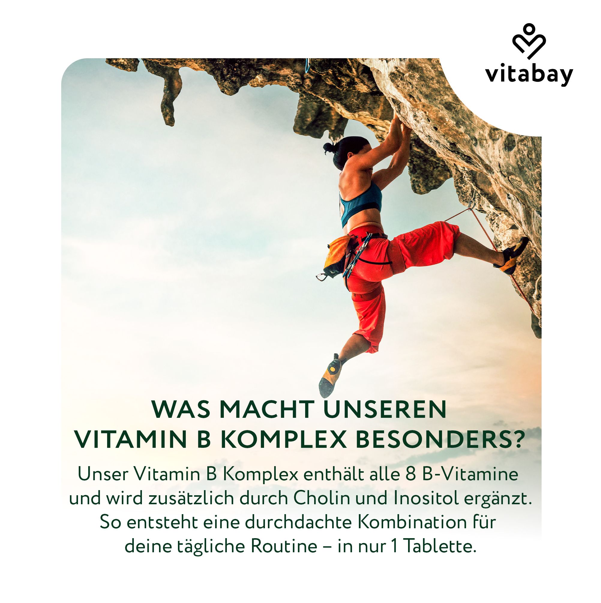 Vitabay Gründer Dr. med. Harald Pfeiffer mit Vitabay Vitamin B Komplex Flaschen.