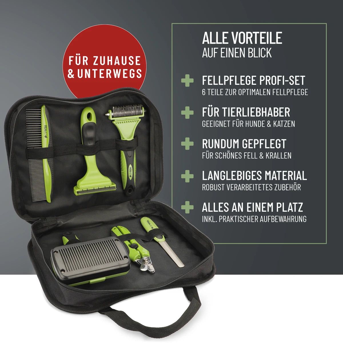 Fellpflege Profi-Set - ReaVET 1 St Bürste