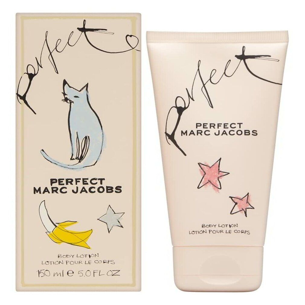 Verpackung und Tube "Perfect Marc Jacobs". Katze, Banane, Sterne. 150 ml. Lotion pour le corps.