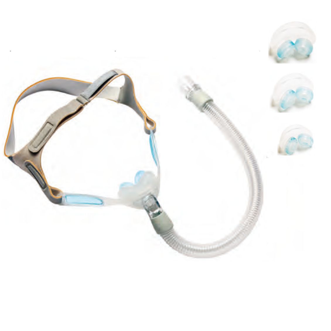 Philips  - Nuance Pro Gel Pillow mit Ausatemventil, Stoff rahmen und Kopfband
