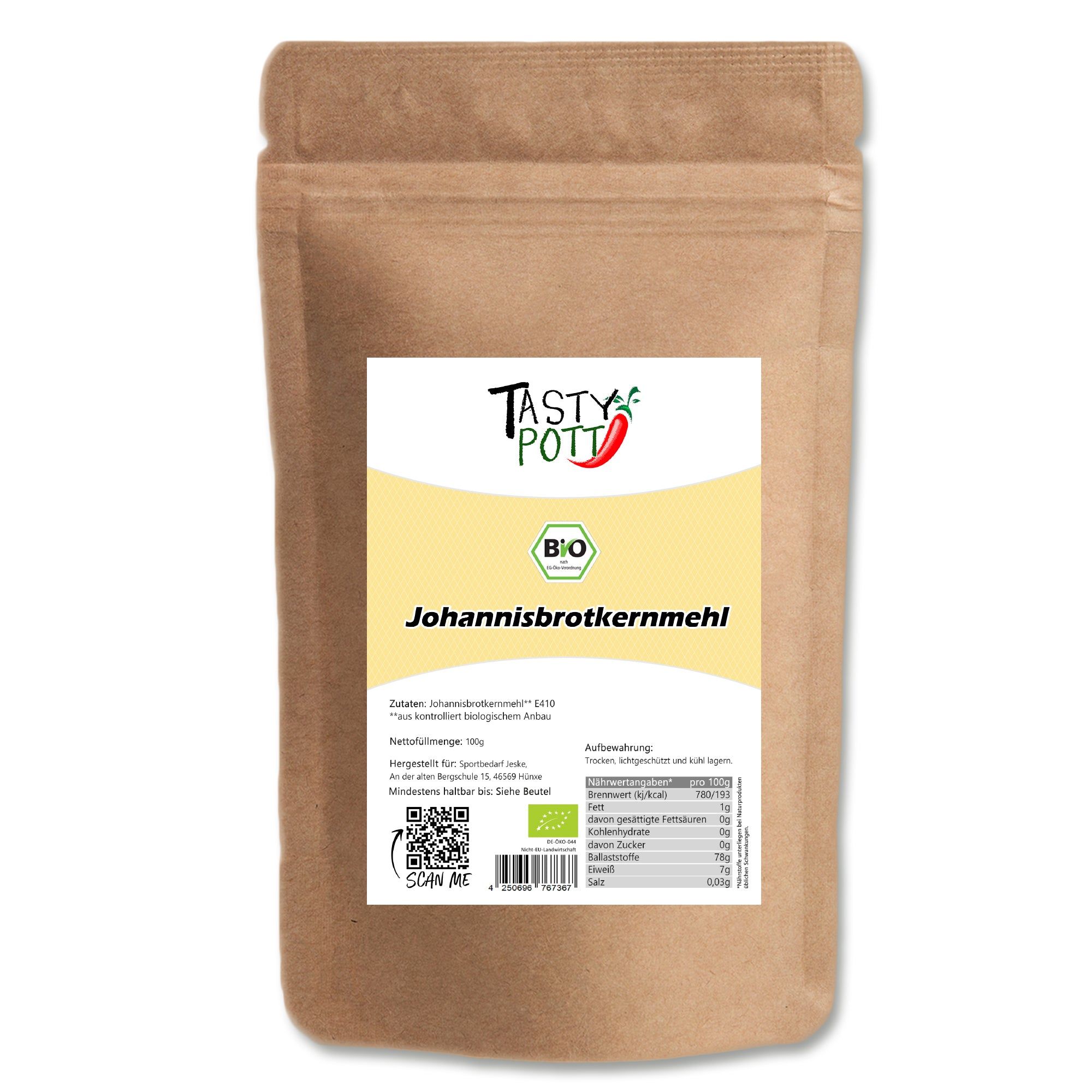 Tasty-Pott Tasty Pott Bio Johannisbrotkernmehl E410 1 kg Pulver