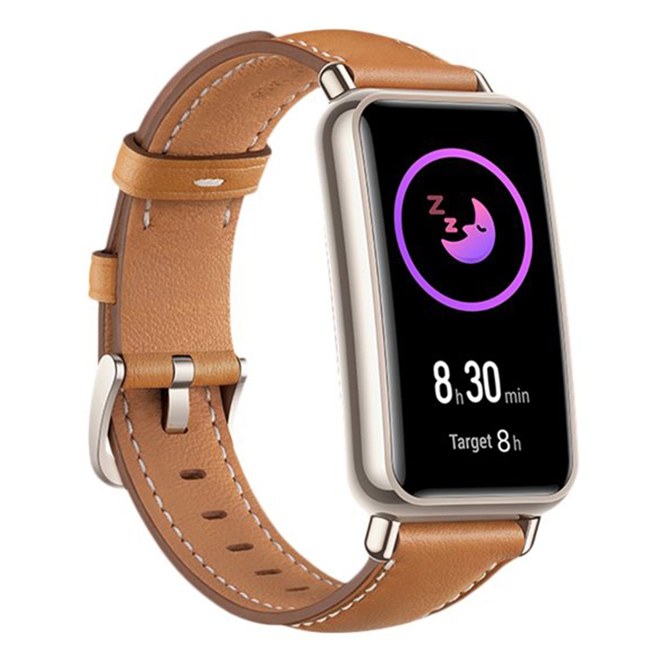 HUAWEI Watch Fit Mini Fara-B69 Braun Leder Armband Smartwatch AMOLED Display