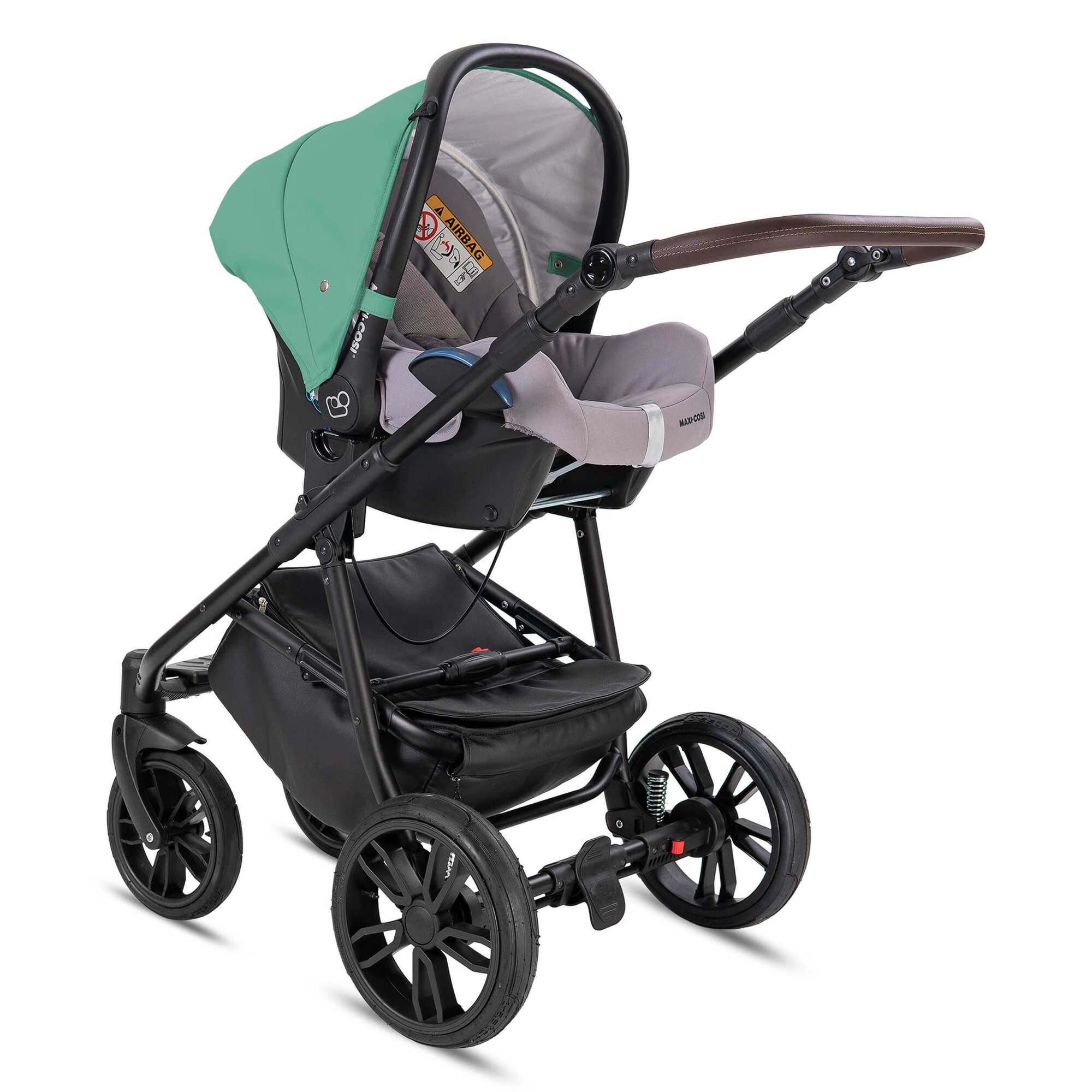 Bebebi Minigo Flow 2 in 1 Kombikinderwagen GEL Reifen, Turquoise