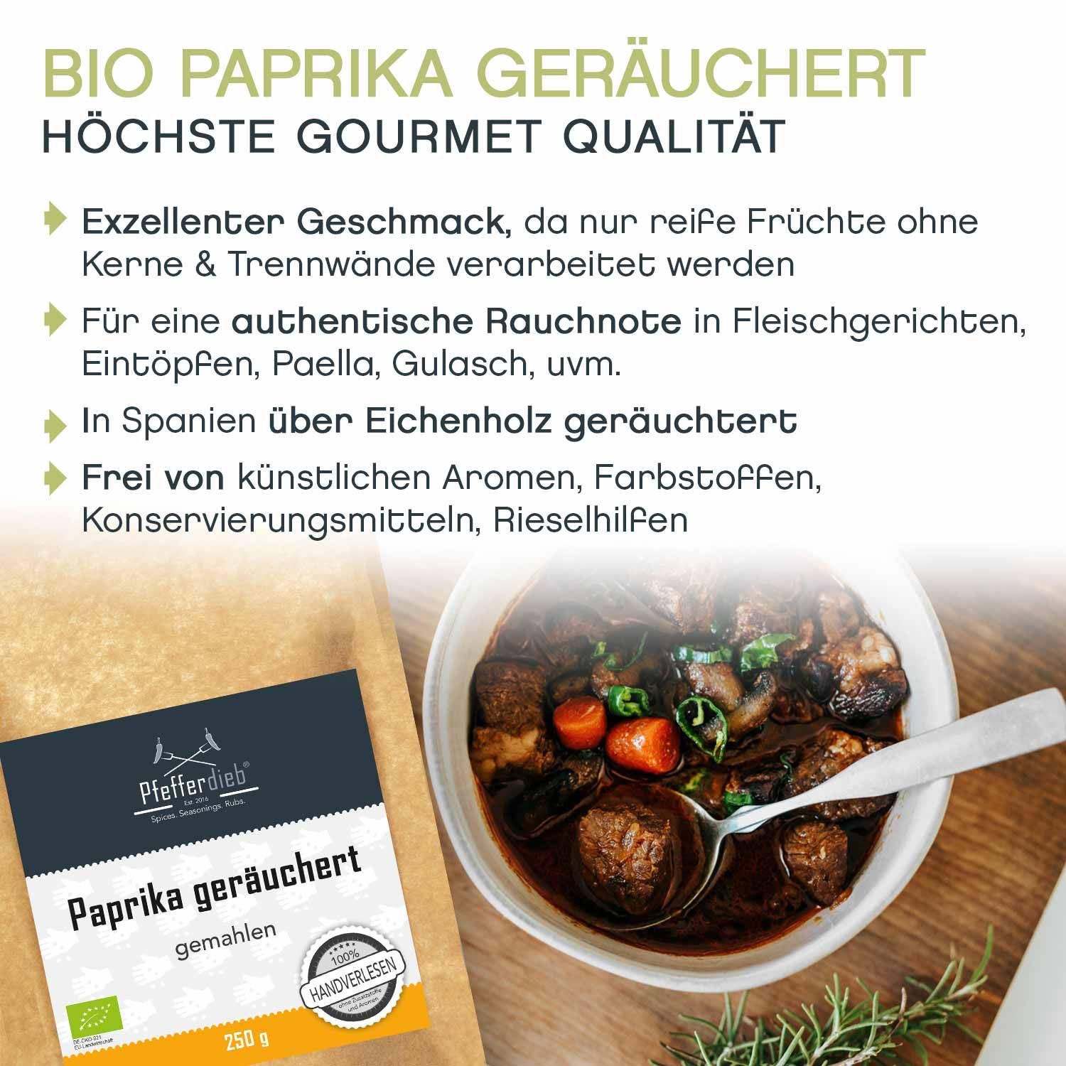 Pfefferdieb - Paprika geräuchert (Pimenton) gemahlen bio