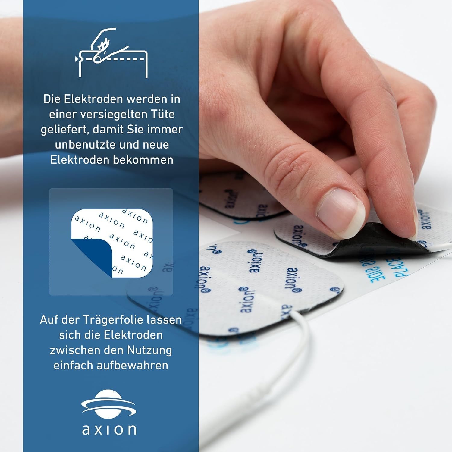 Anwendung des TENS-Geräts STIM-PRO Eco zur Schmerzlinderung an Nacken, Rücken, Schulter und Füßen.