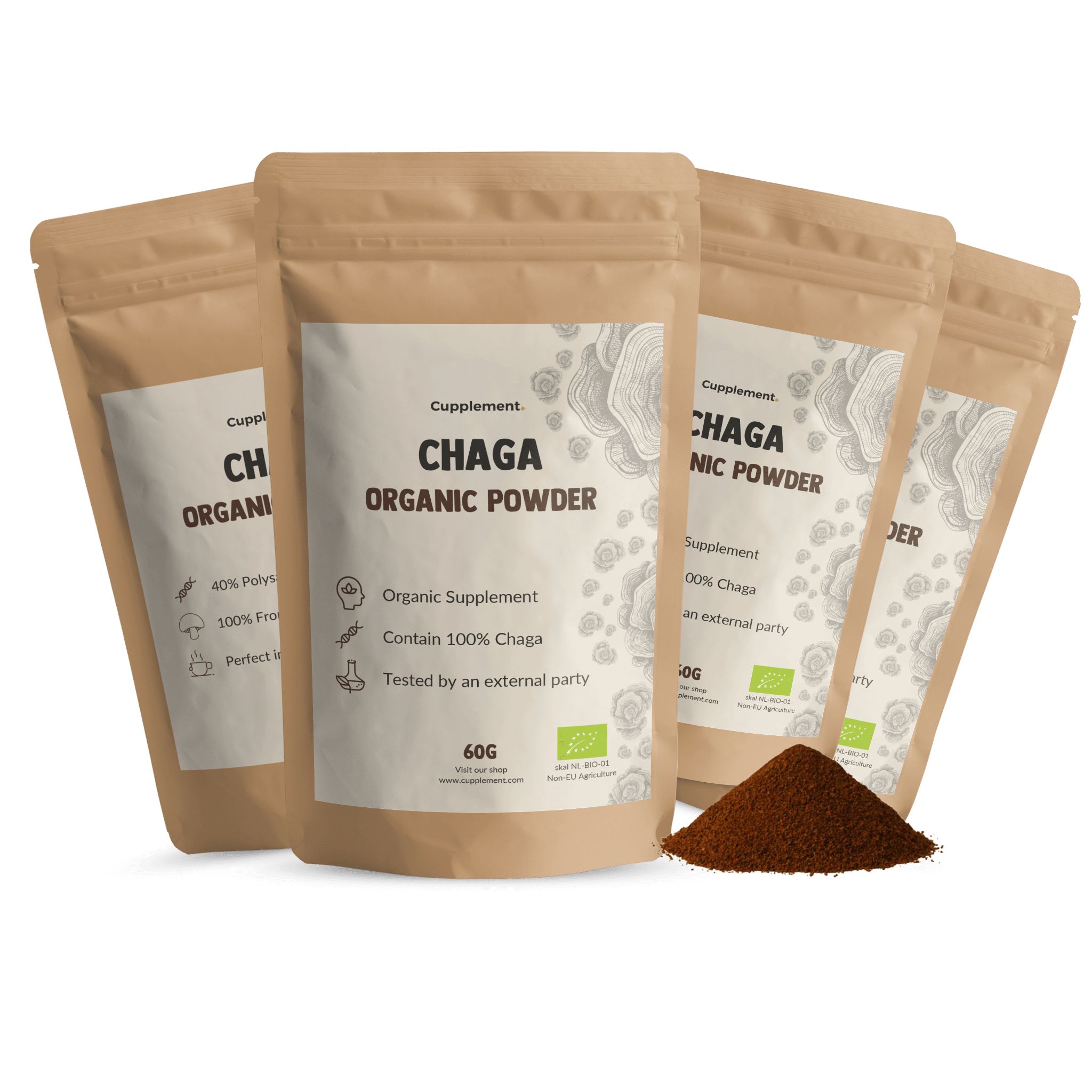 Cupplement® - Chaga Pulver Bio Multipack 240 g
