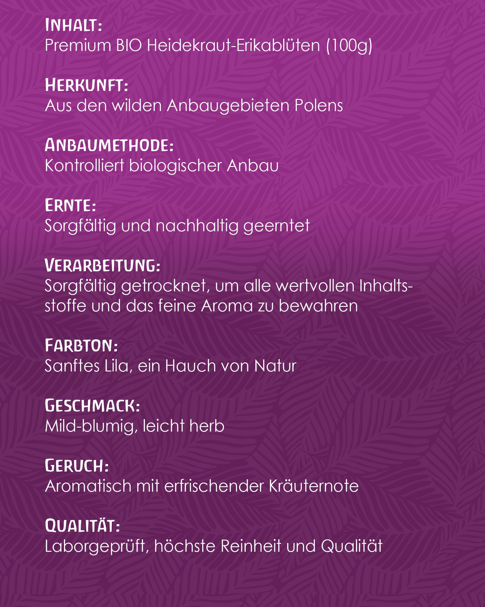 Tausendkraut Heidekraut - Erikablüten BIO