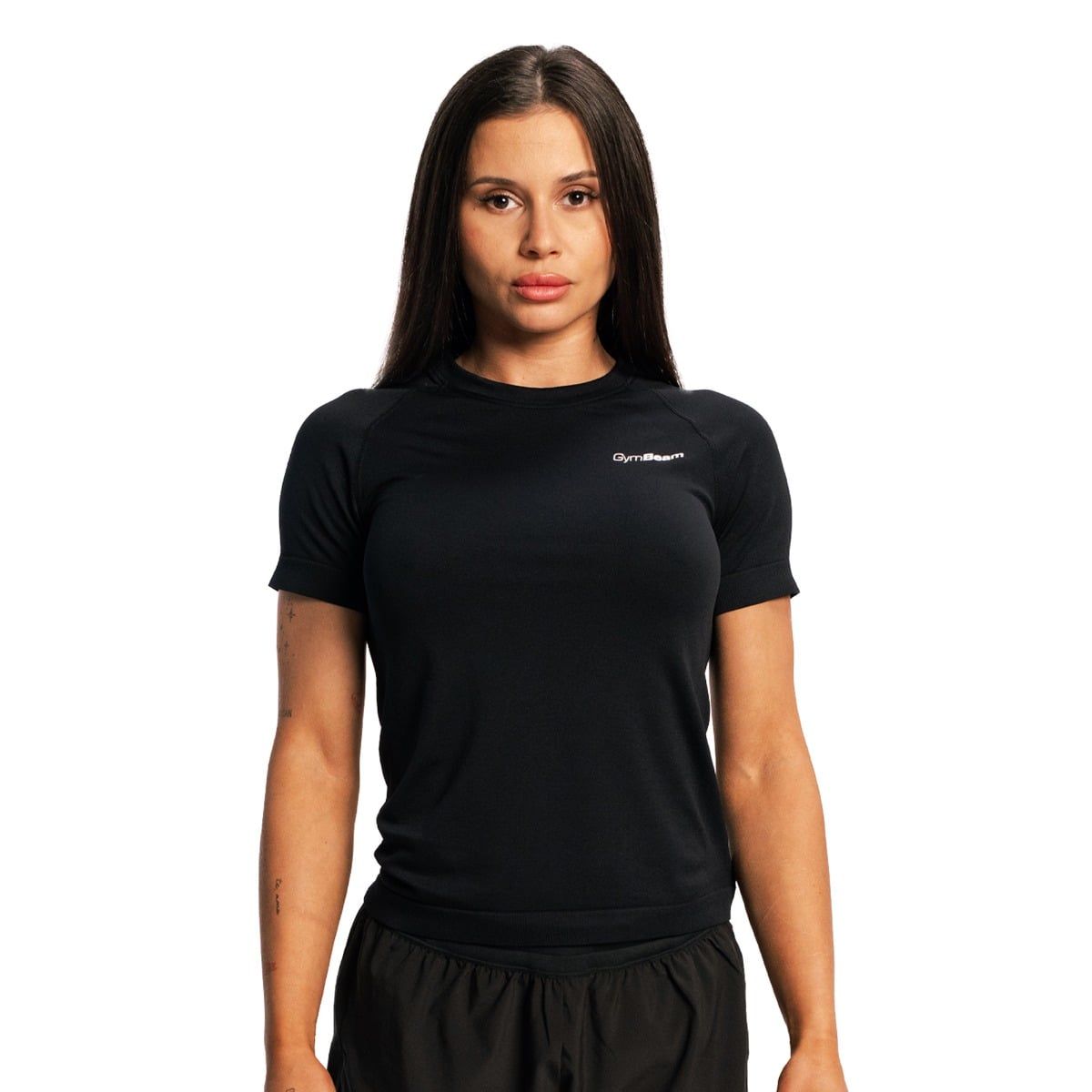 GymBeam T-Shirt Damen mit regulärer Passform, Kurzarm, Pulse X Schwarz