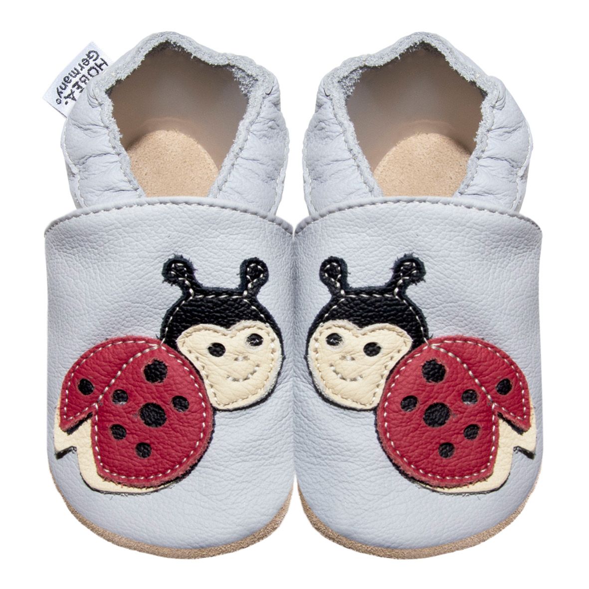 HOBEA-Germany Kinderschuhe Marienkäfer grau