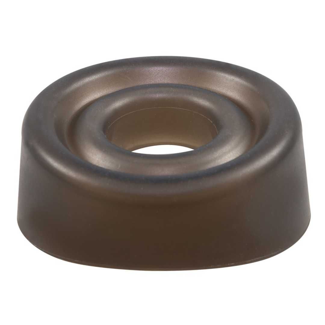 Dunkelgraue, runde Manschette mit zentraler Öffnung. Konische Form, aus Silikon.
