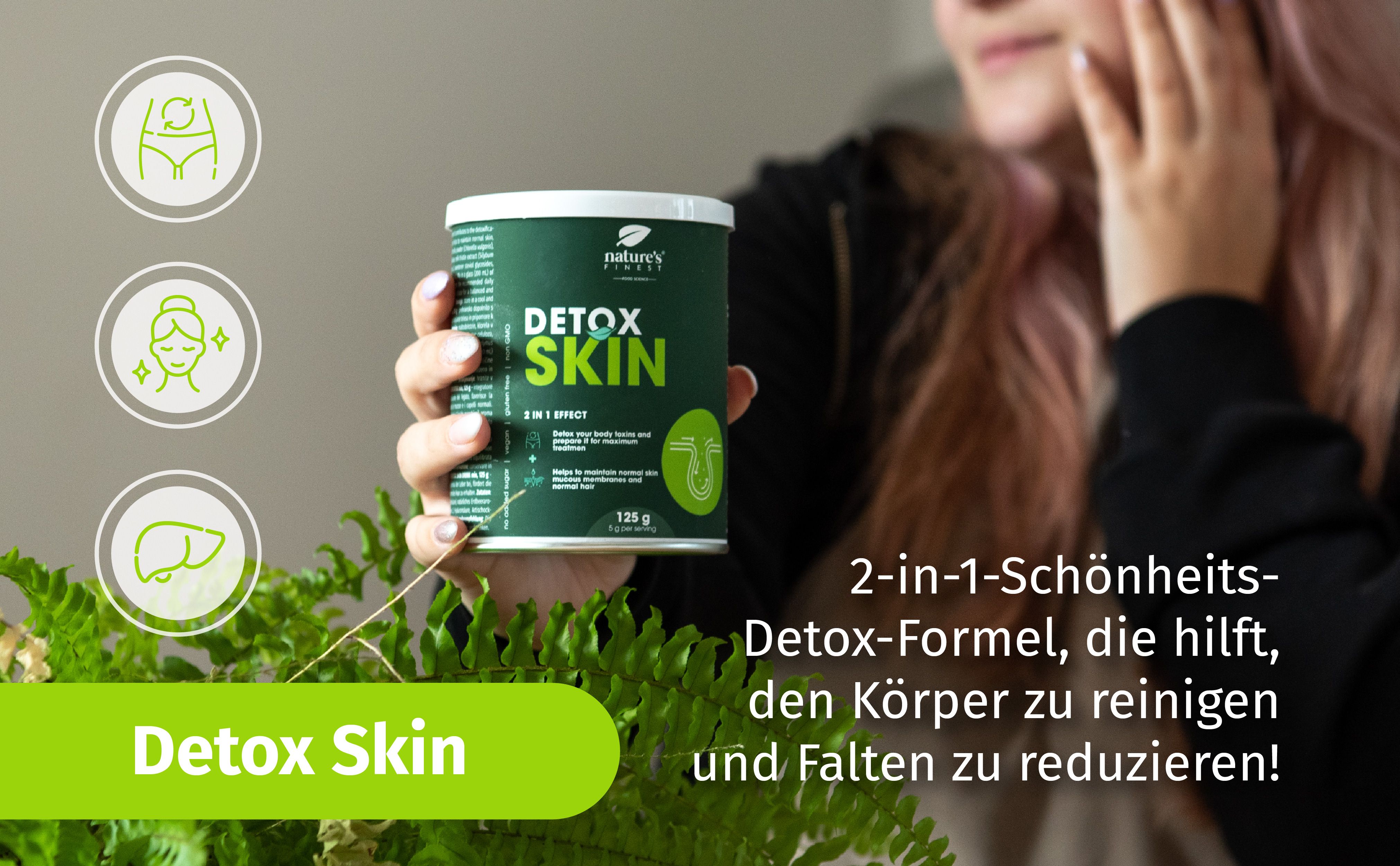 Nature's Finest Detox Skin - Entgiftung der Haut 125 g Pulver