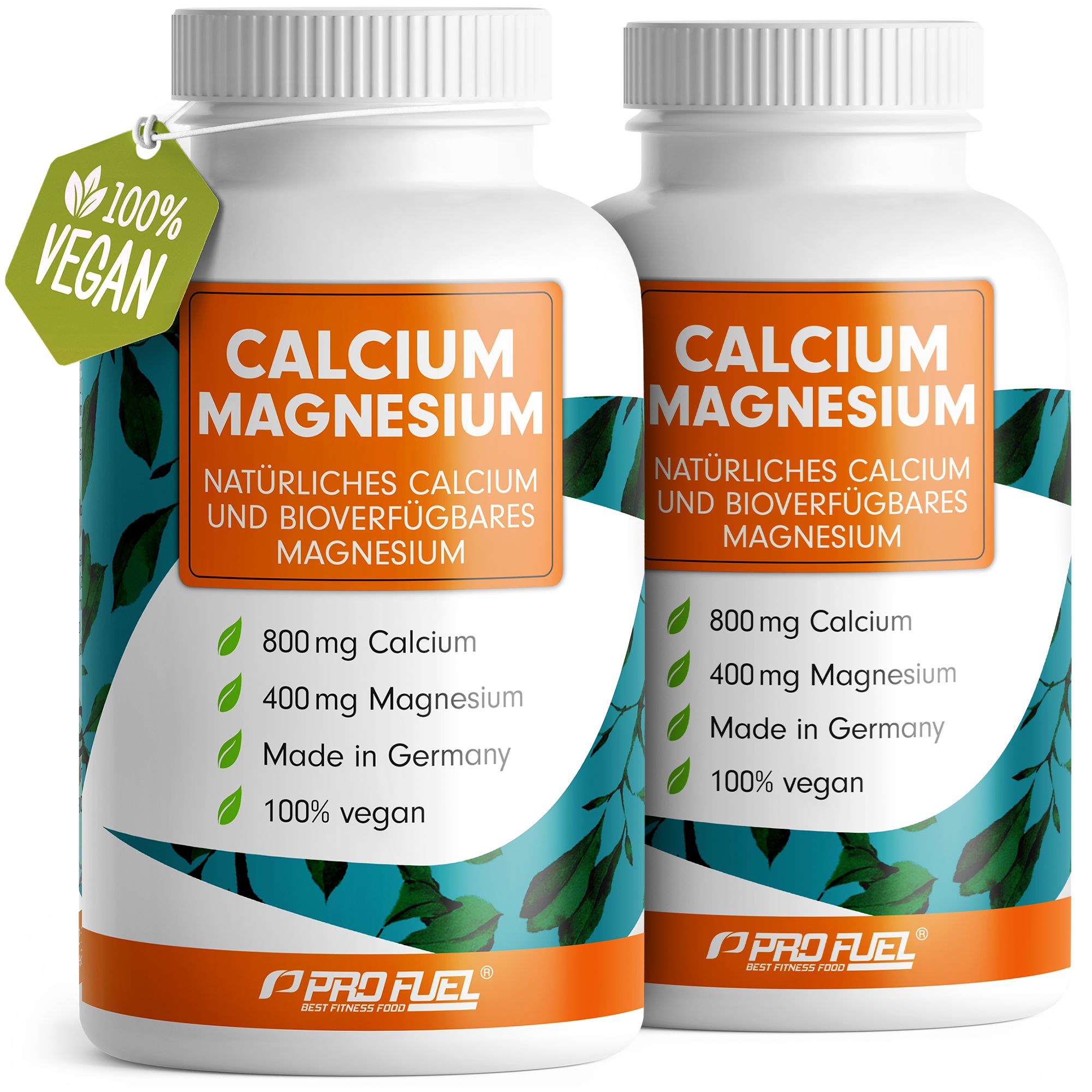ProFuel - CALCIUM & MAGNESIUM Kapseln - hochdosiert mit 800mg Calcium & 400mg Magnesium 360 Kapseln