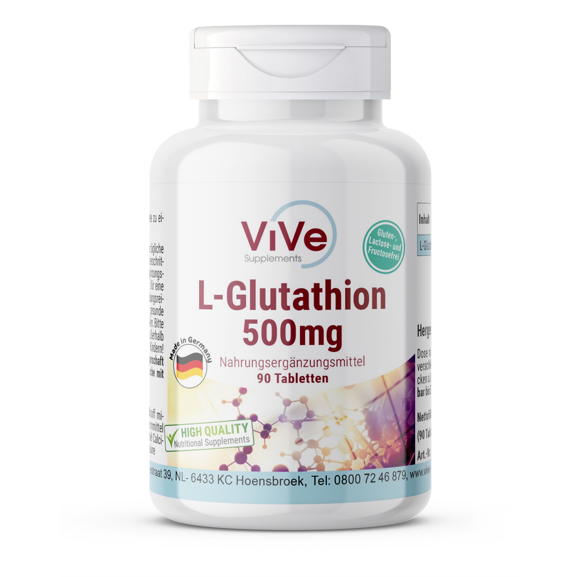Vive Supplements | L-Glutathion 500mg 90 St