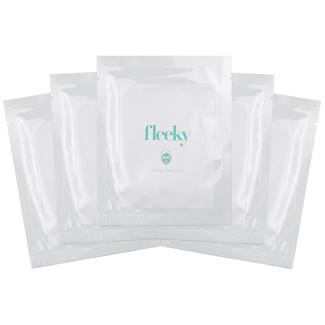 fleeky Bio Botox Sheet Mask mit 540 Needle Dermaroller