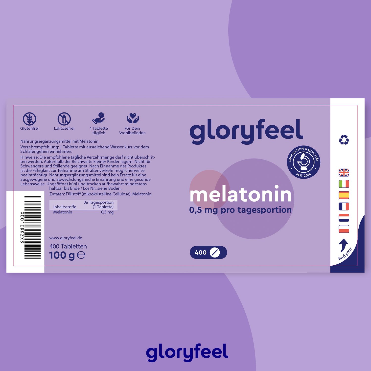 gloryfeel® Melatonin Tabletten