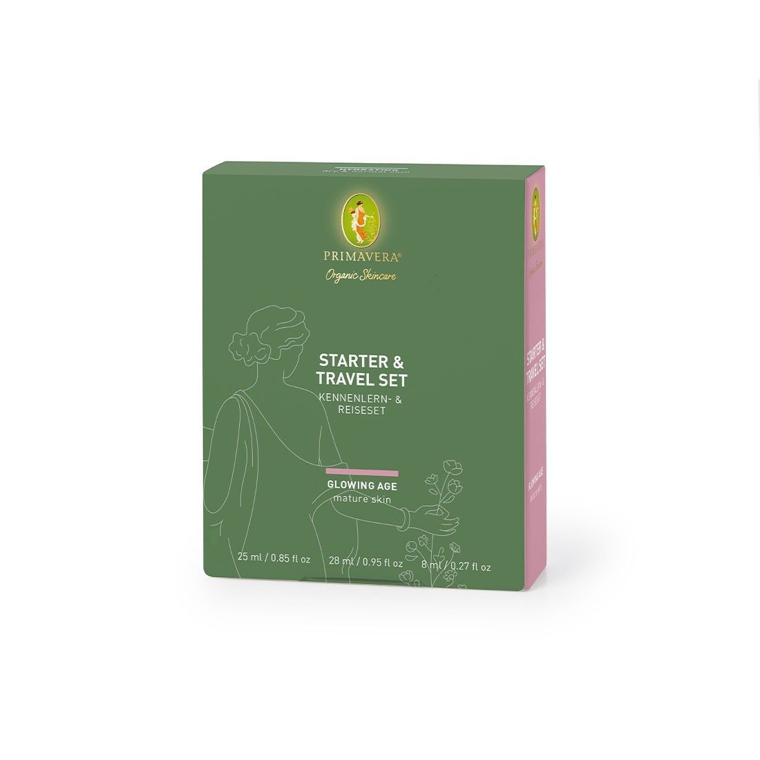 Primavera Organic Skincare Starter & Traveler Set Glowing Age