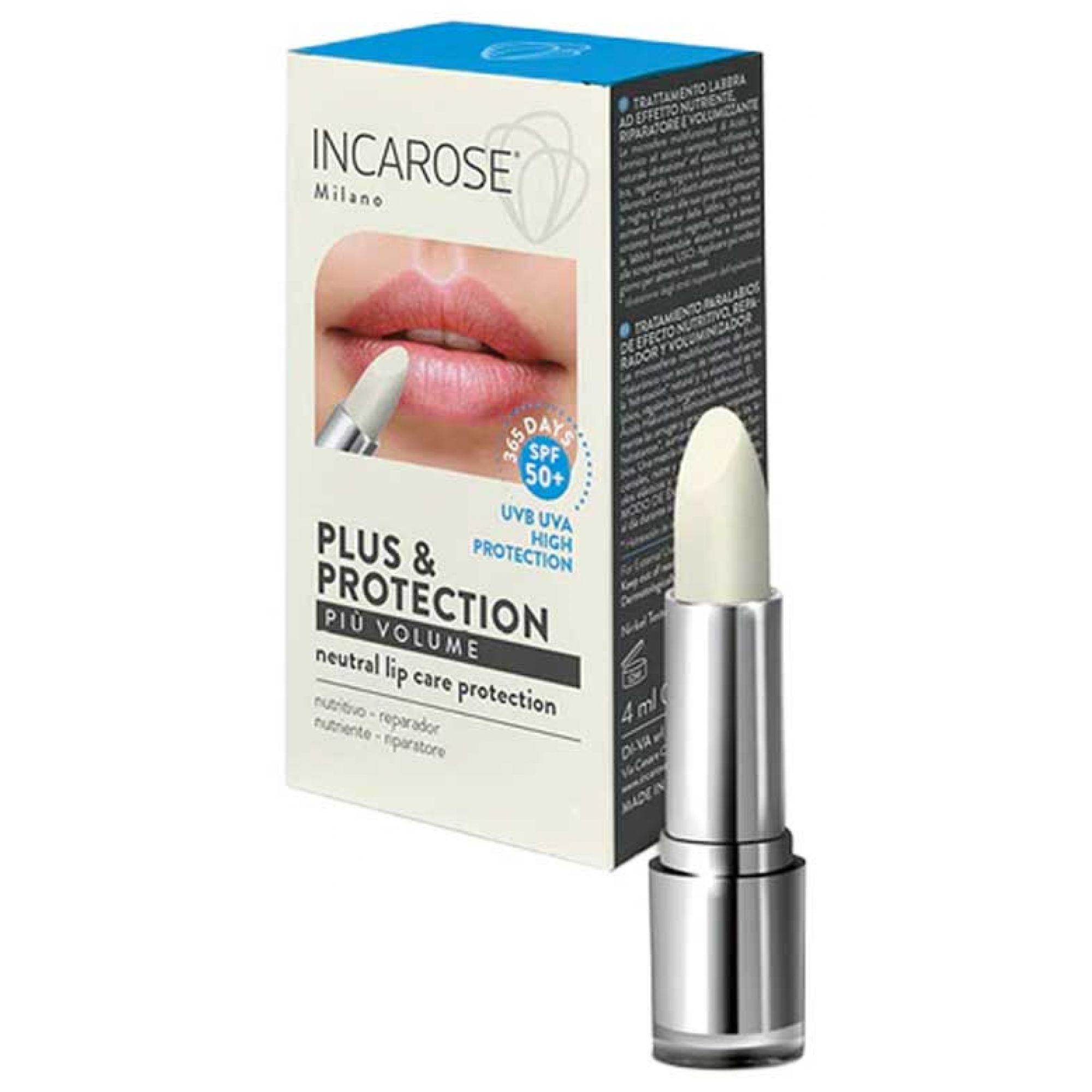 Incarose Più Volume Neutral Lip Care Plus & Protection Spf50+ 3,5x6x10,8 cm