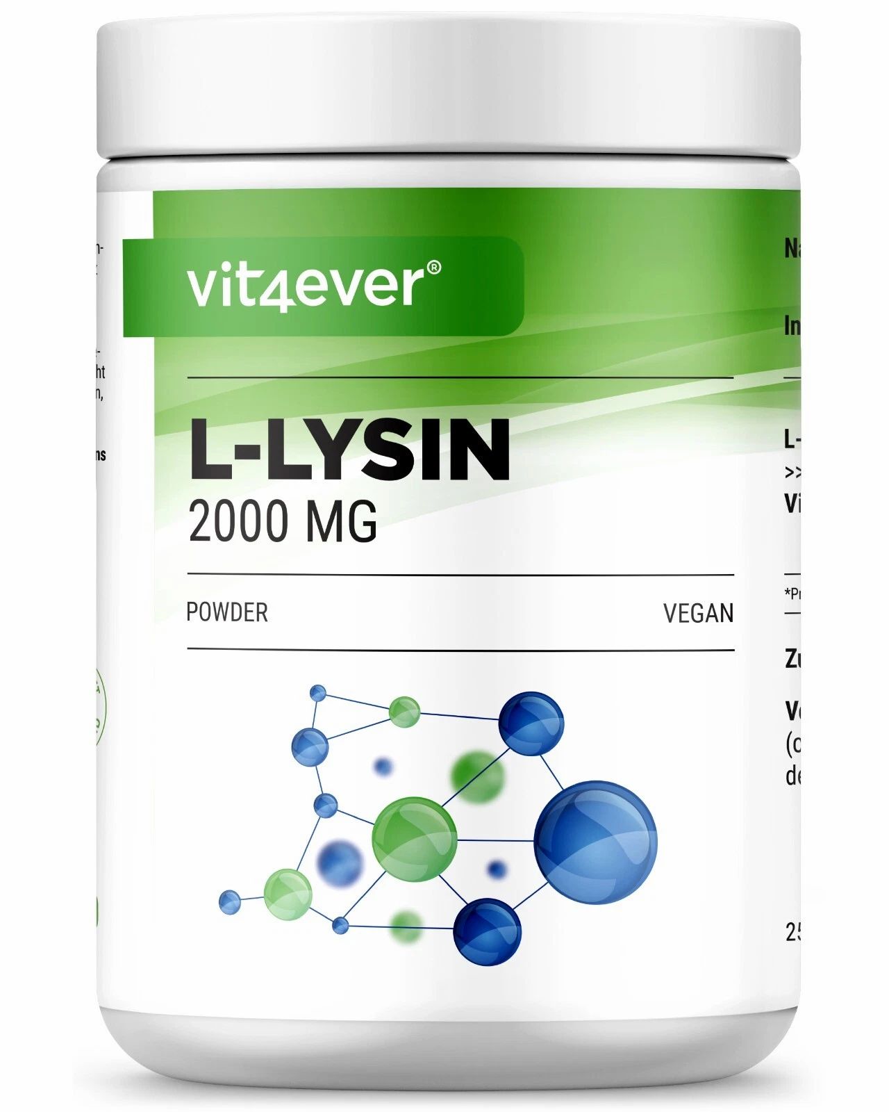 vit4ever L-Lysin 2000 (Pulver)