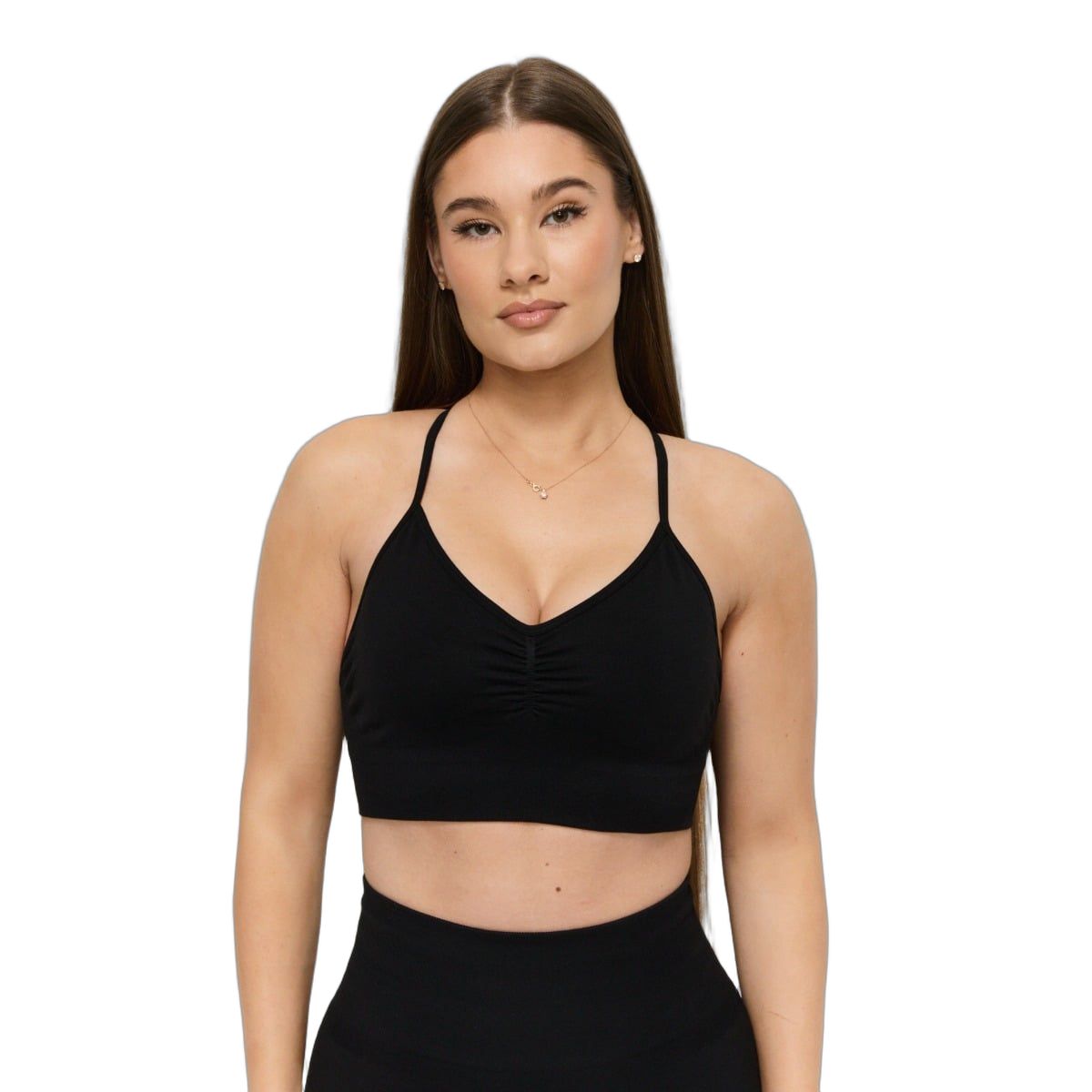 GymBeam Sport-BH Damen Seamless mit herausnehmbarer Polsterung in Schwarz 1 St