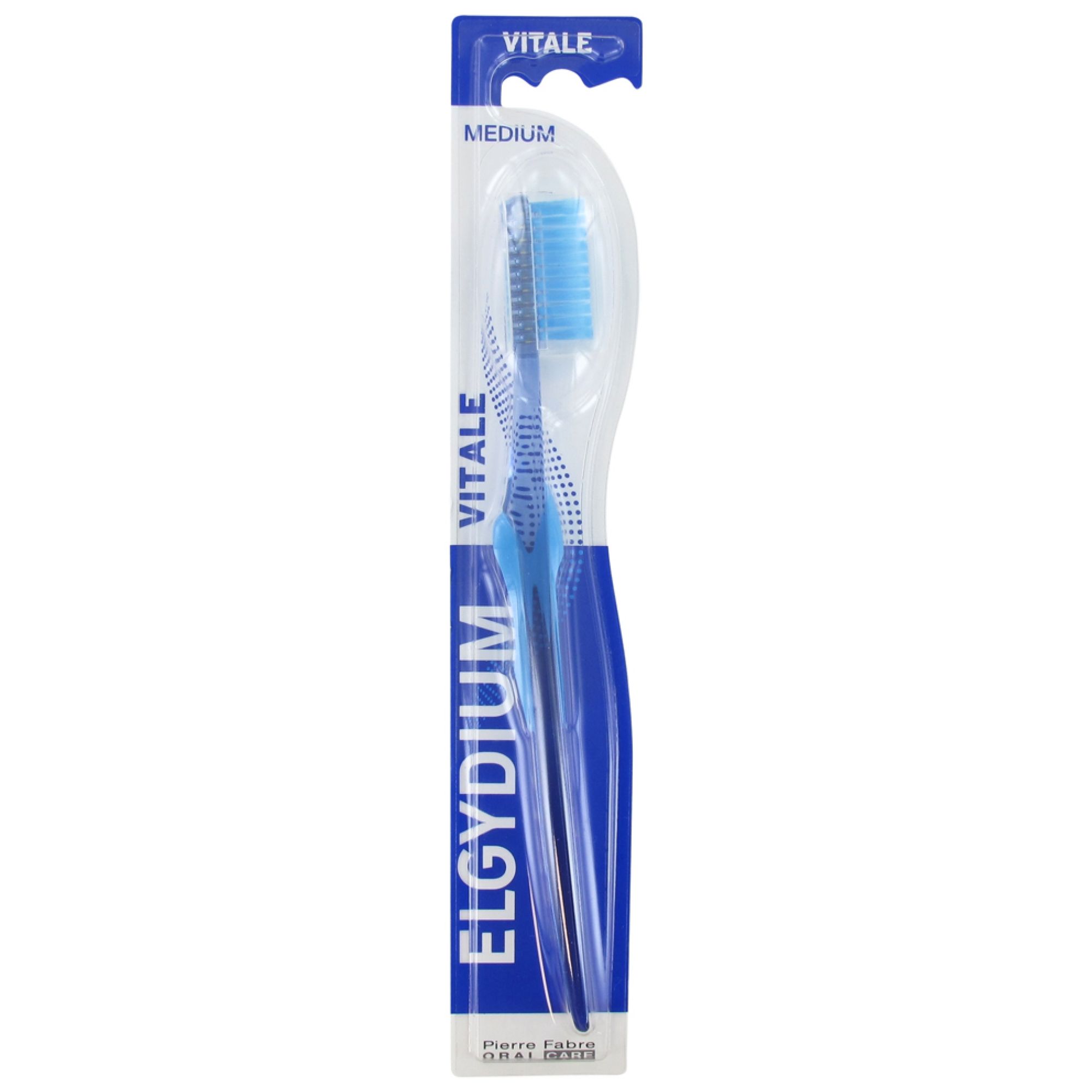 Elgydium Vitale Zahnbürste Medium (Farbe: Blau) 4,5x2,3x24,5 cm