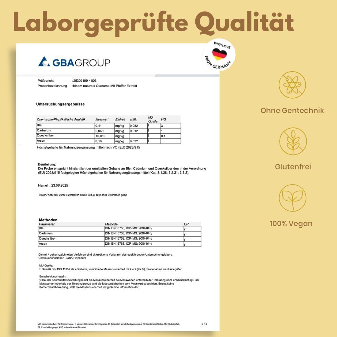 Bloom Naturals Kurkuma Kapseln