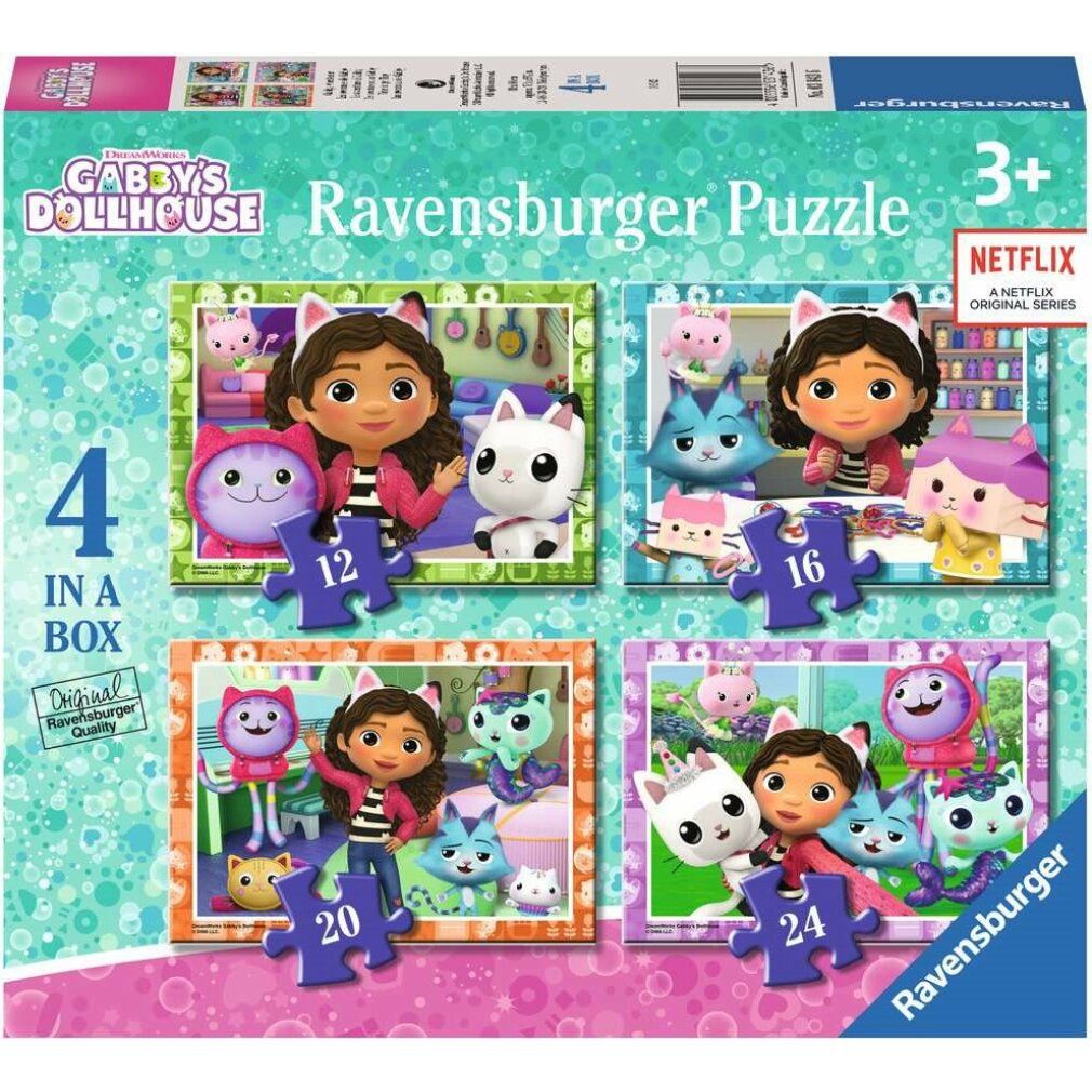 Puzzle 4 in box gabbys haus 03143 ravensburger