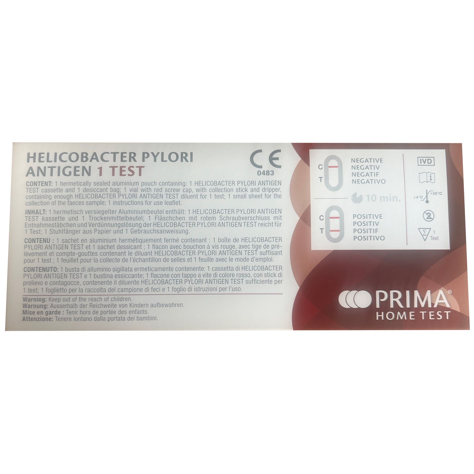 Prima | Helicobacter pylori Antigen Home Test 1 St