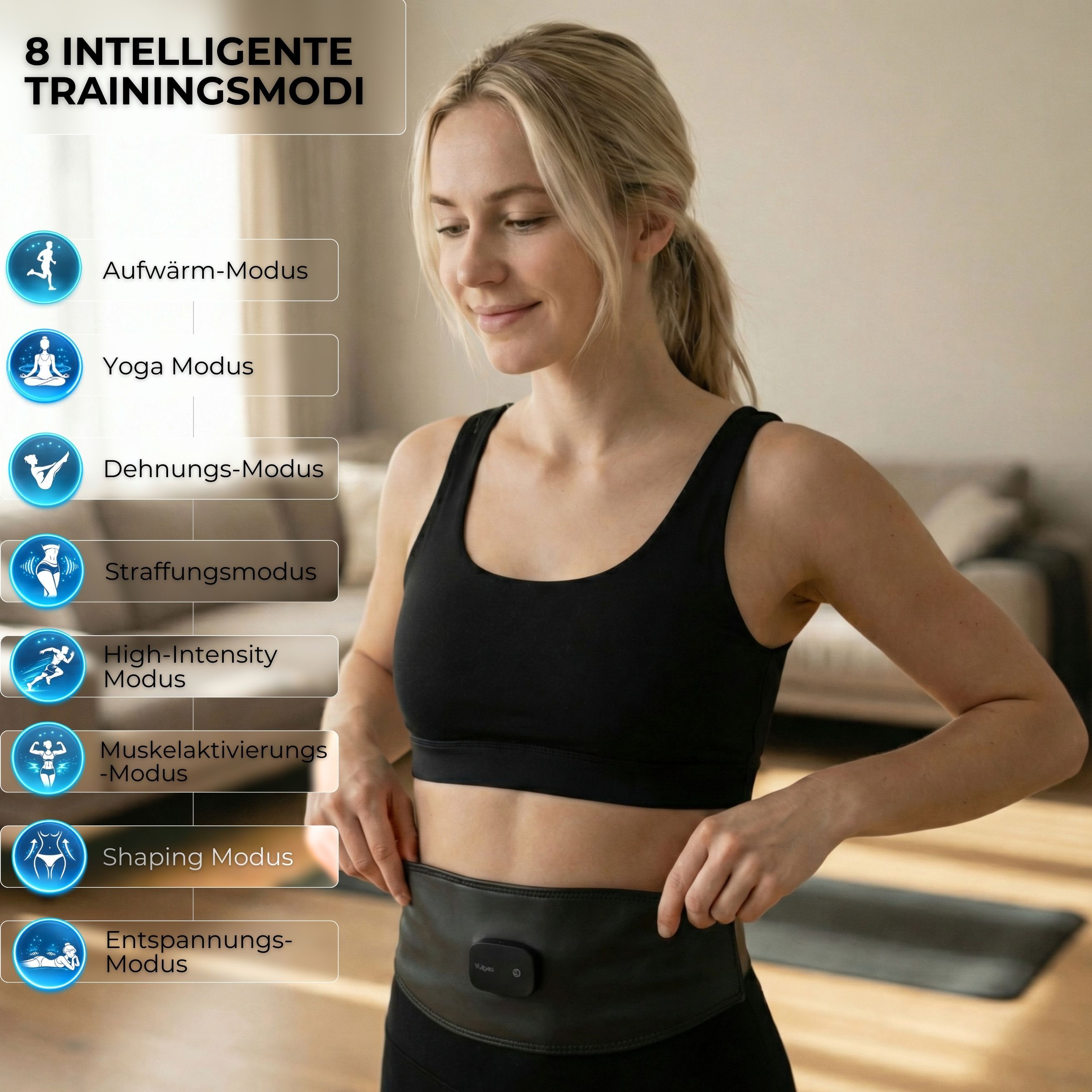 Vulps Core  EMS-Bauchmuskeltrainer mit App-Steuerung & 6 Elektroden 1 St  - Shop Apotheke