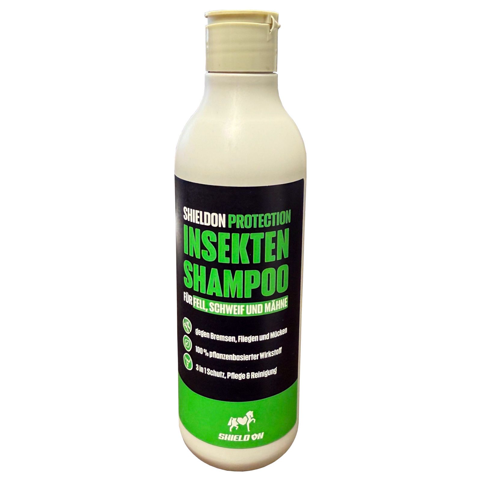 ShieldOn 3in1 Insektenschutz Shampoo für Pferde