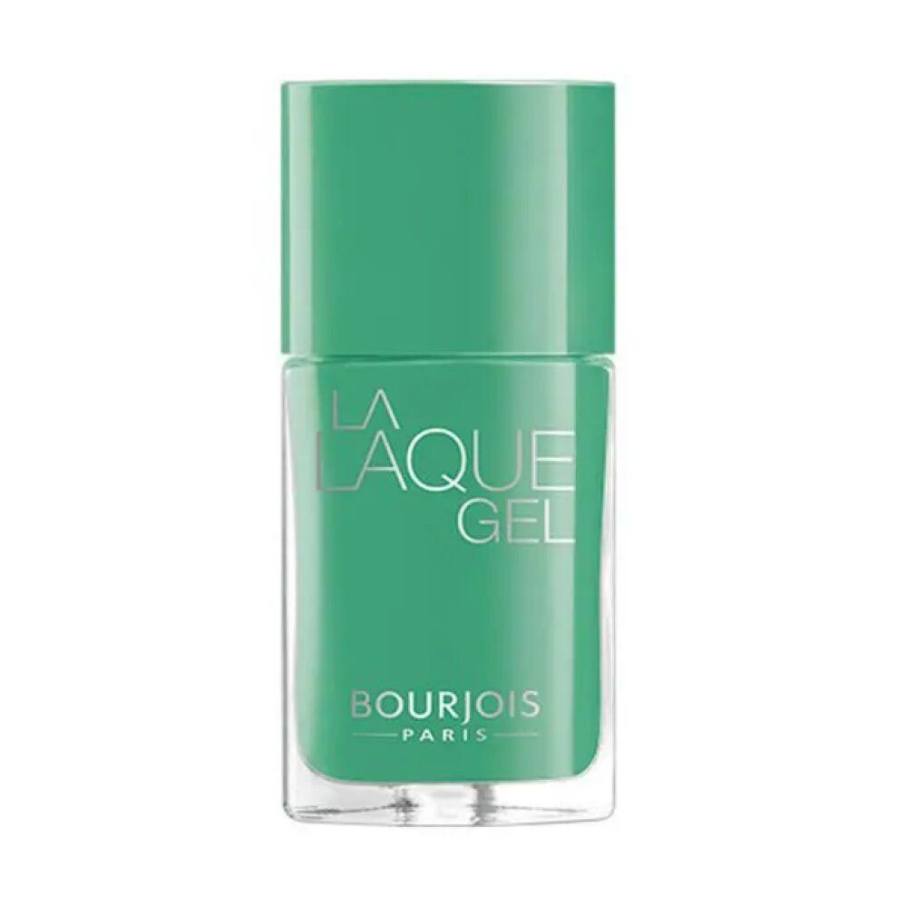 Grüner Nagellackflakon. Aufschrift: La Laque Gel, Bourjois Paris.
