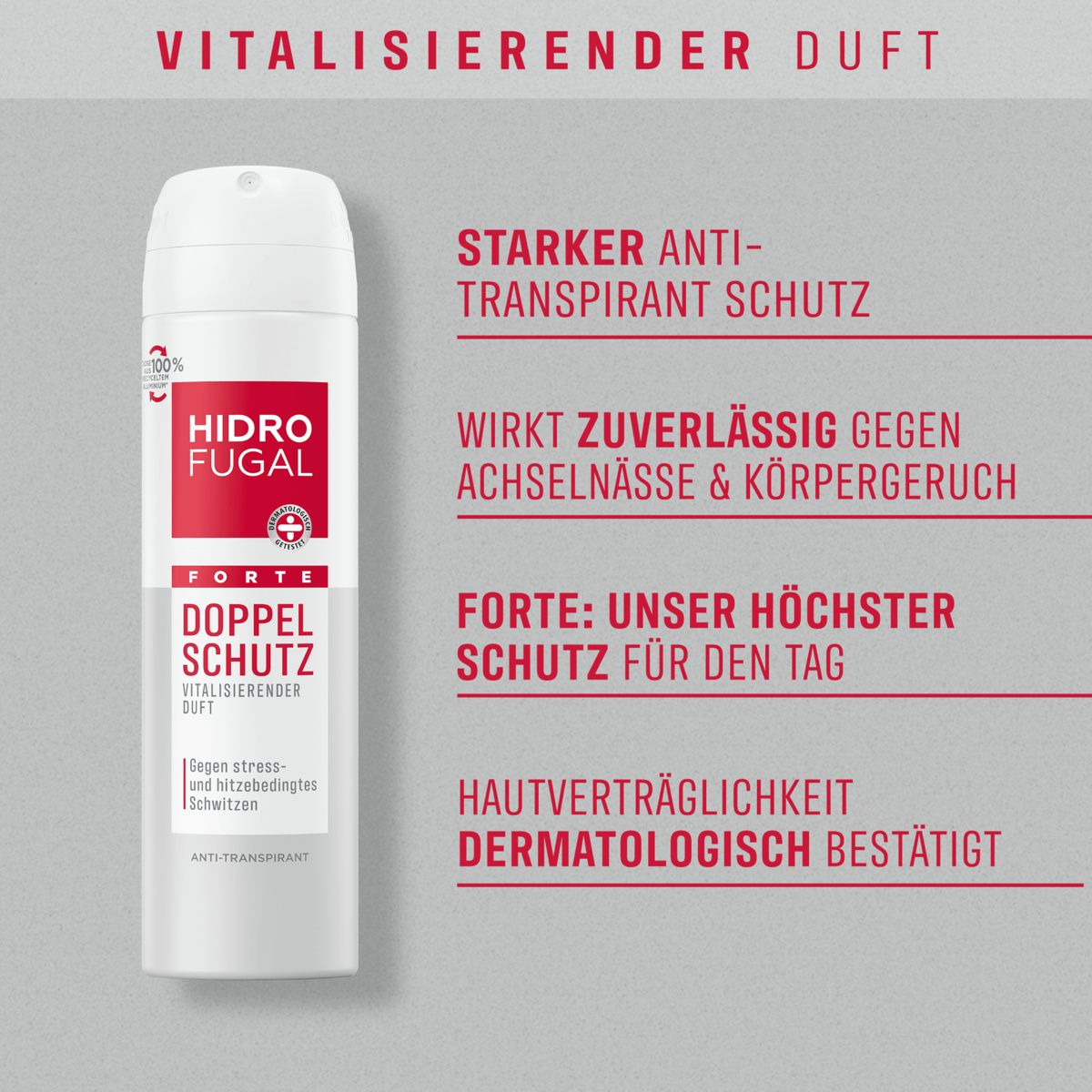 HIDROFUGAL Deo Spray Forte Doppelschutz Anti-Transpirant 2-fach Schutz